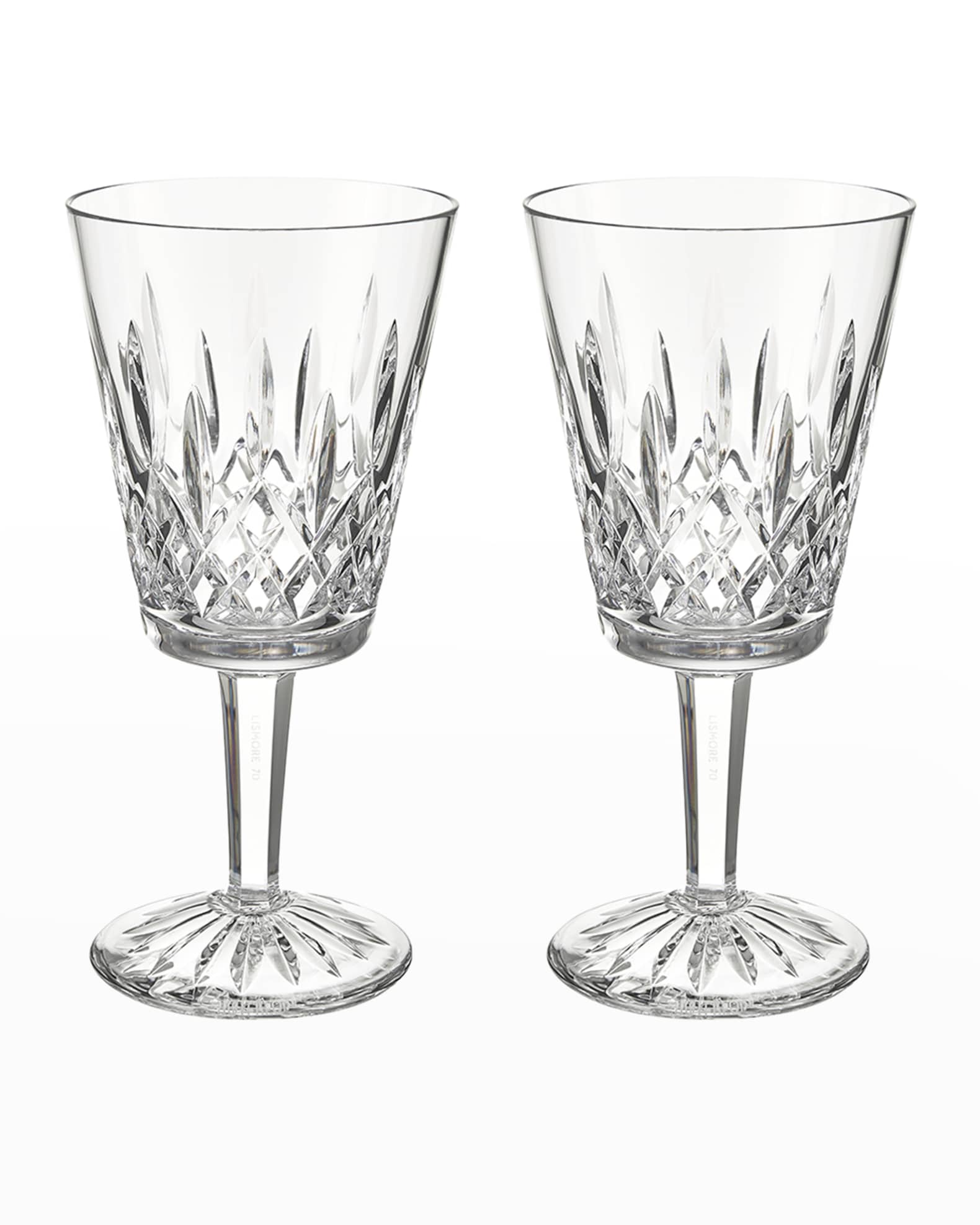 Waterford Crystal Lismore 1952 Mastercraft Large Goblets, Set of 2