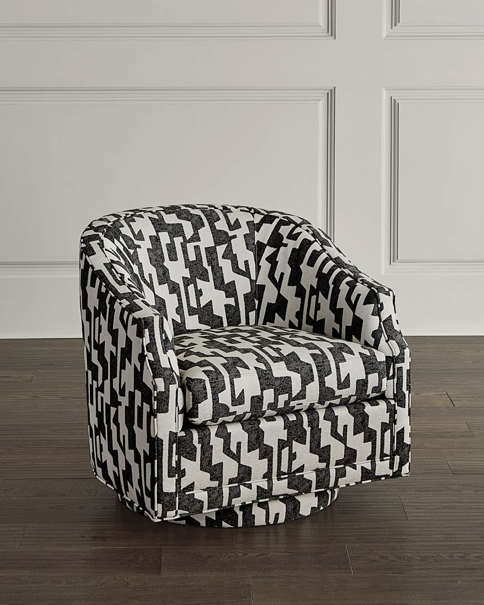 Massoud Arlette Swivel Chair Horchow
