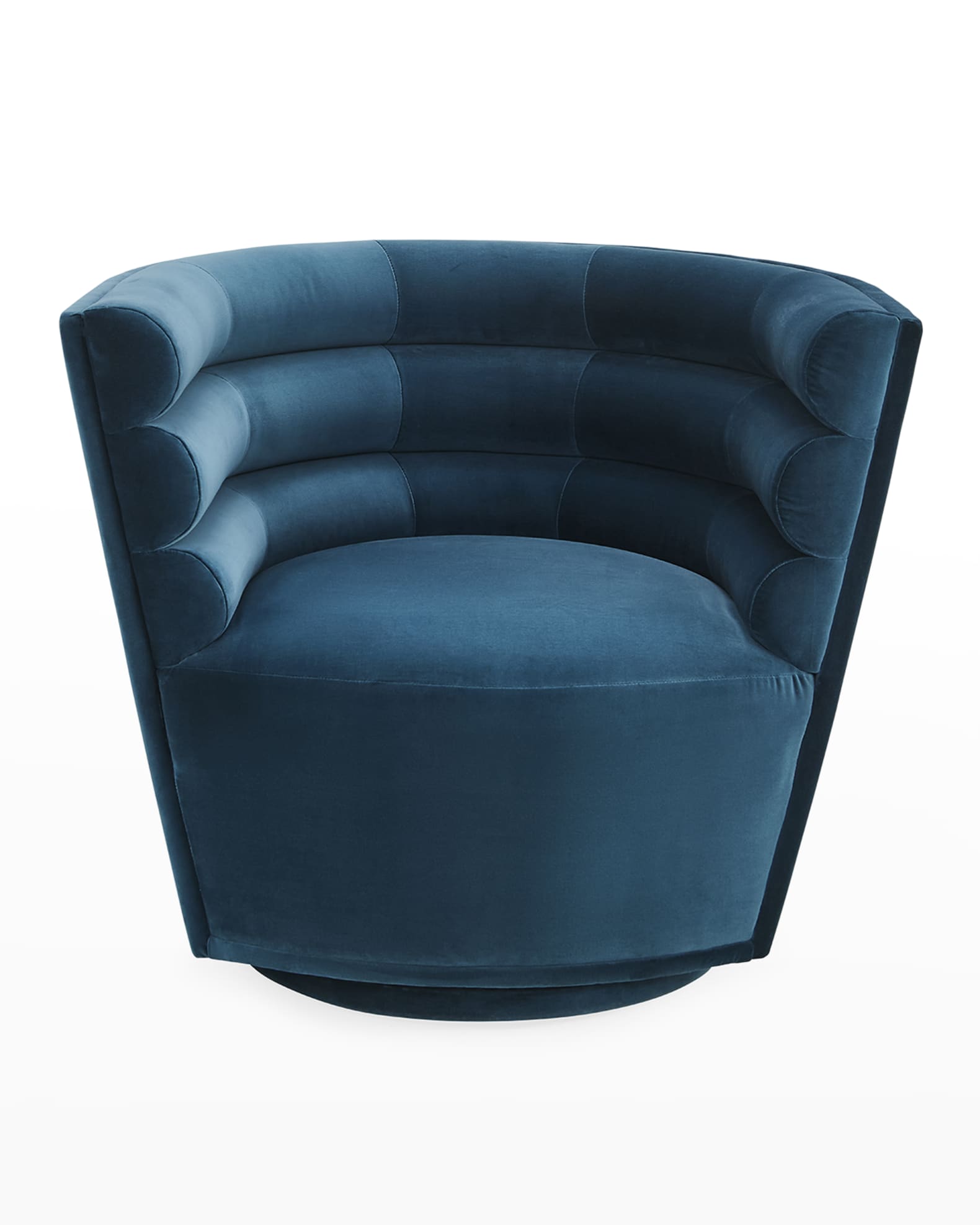 Jonathan Adler Maxime Club Swivel Chair Varese Petrol Horchow
