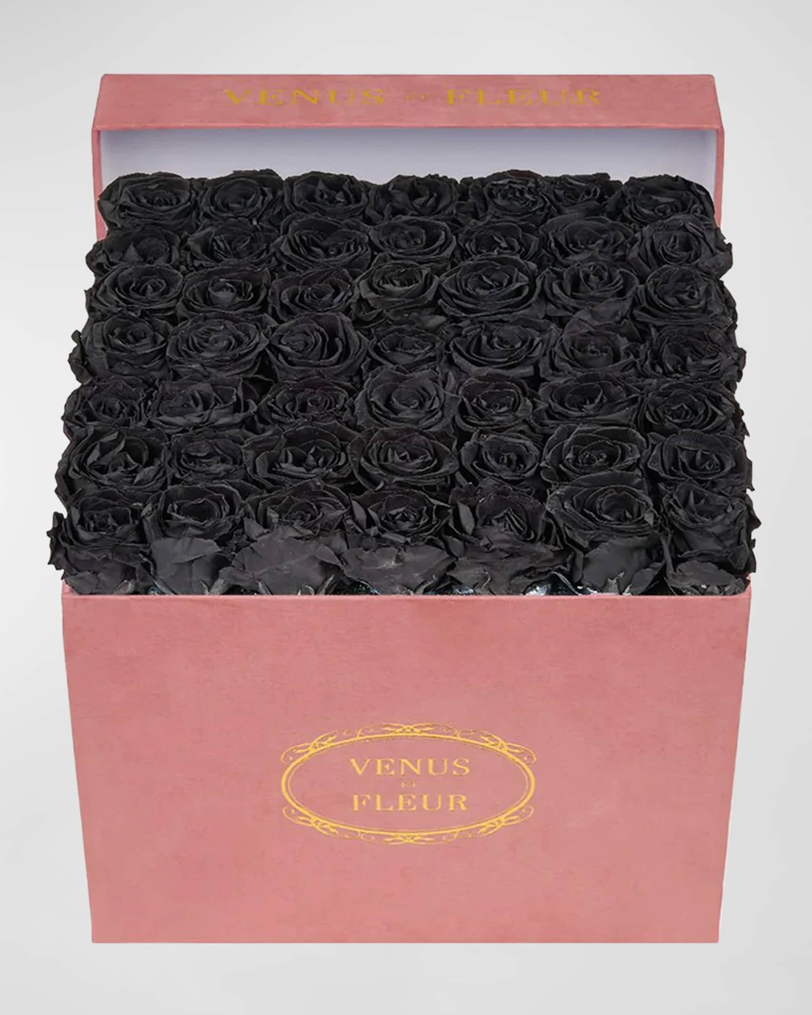 Venus ET Fleur Large Square Pink Suede Bouquet of Roses Horchow