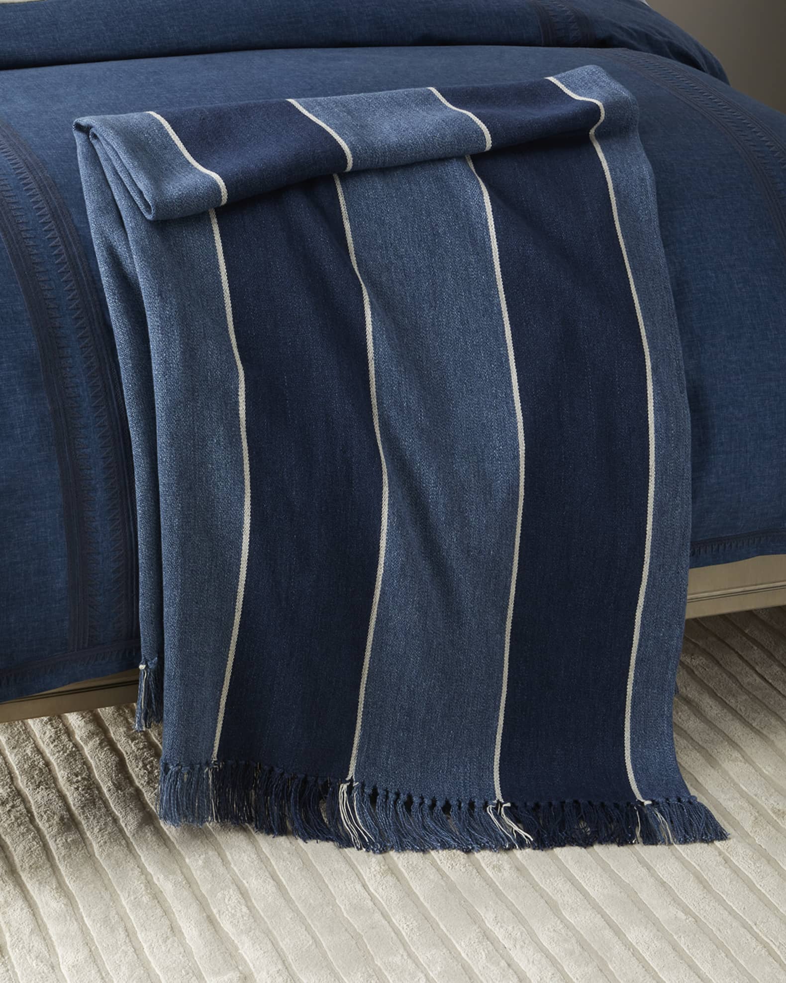 Ralph lauren denim blanket clearance