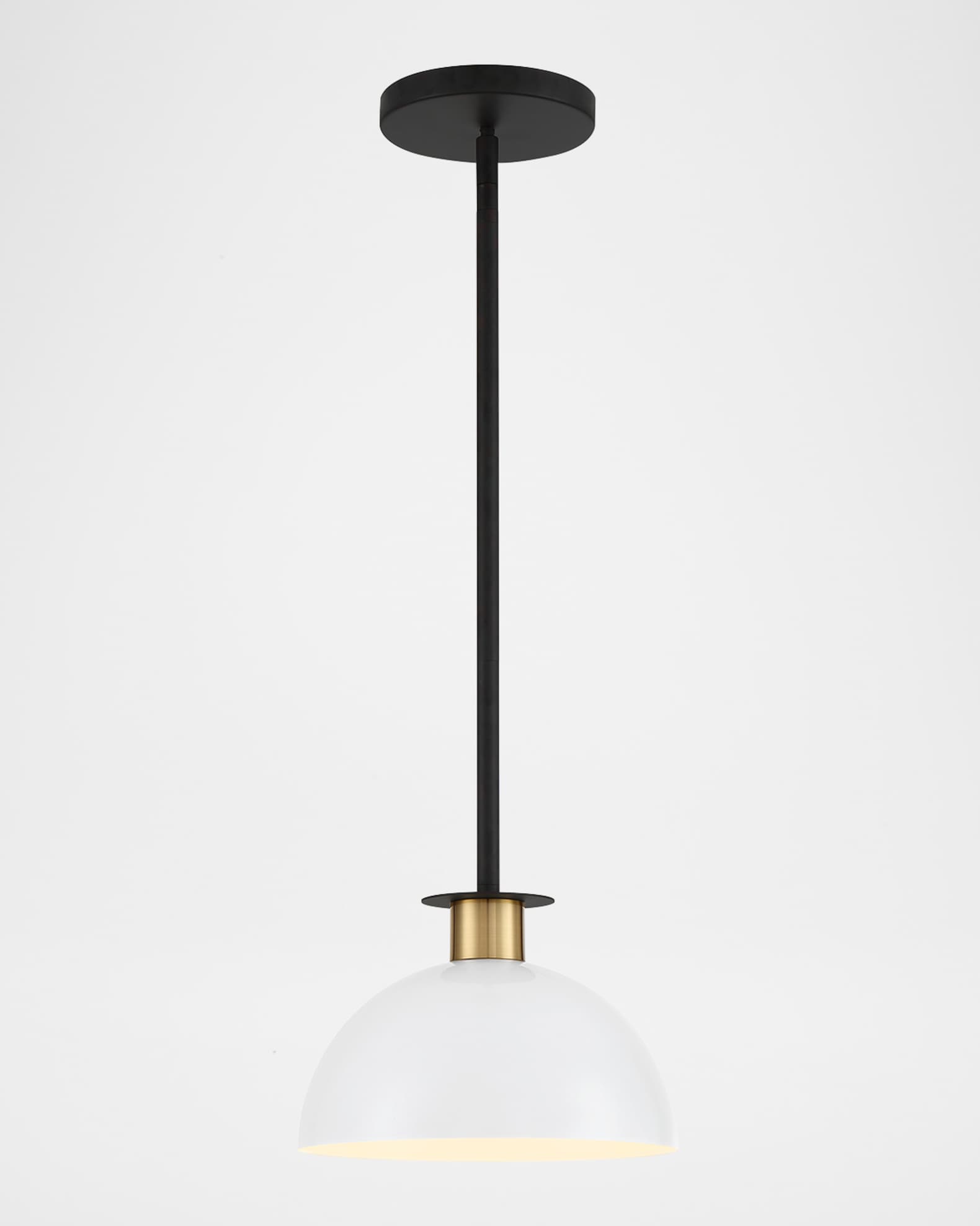 Crystorama Gigi 1-Light Black and Aged Brass Mini Pendant