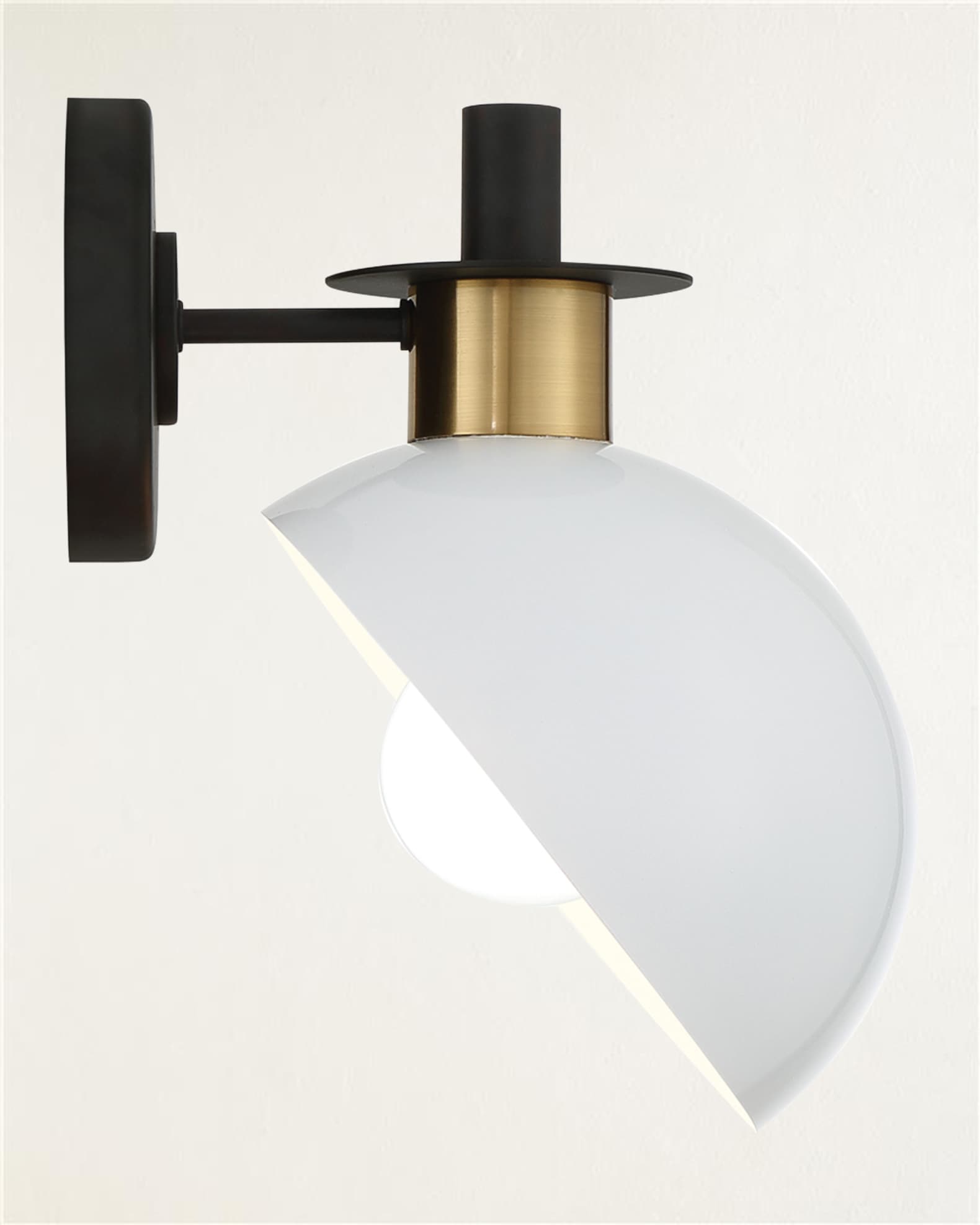 Crystorama Gigi 1 Light Black and Aged Brass Wall Mount Horchow