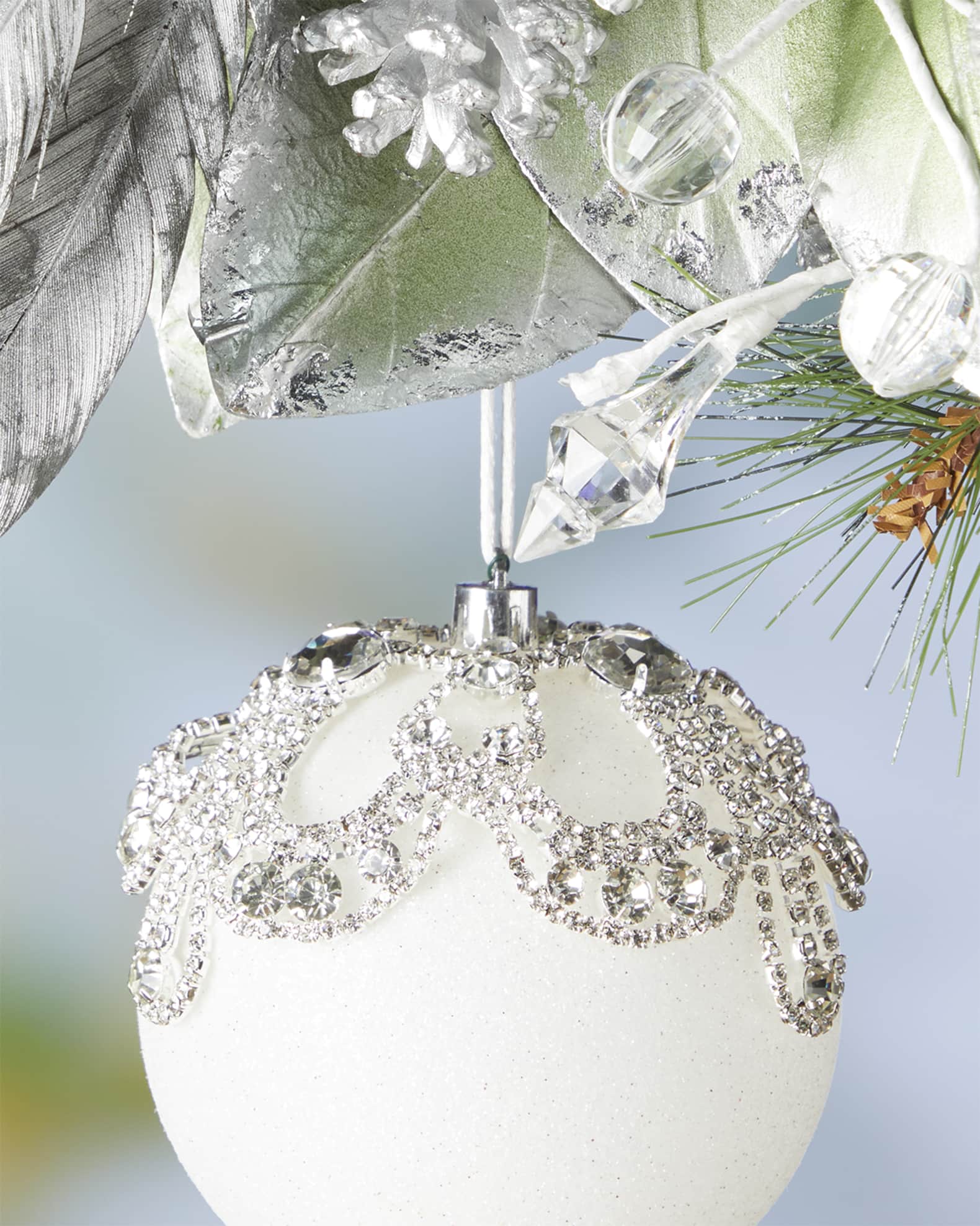 D. Stevens Holiday Crystal Fleur De Lis Ornament Enhancer Horchow