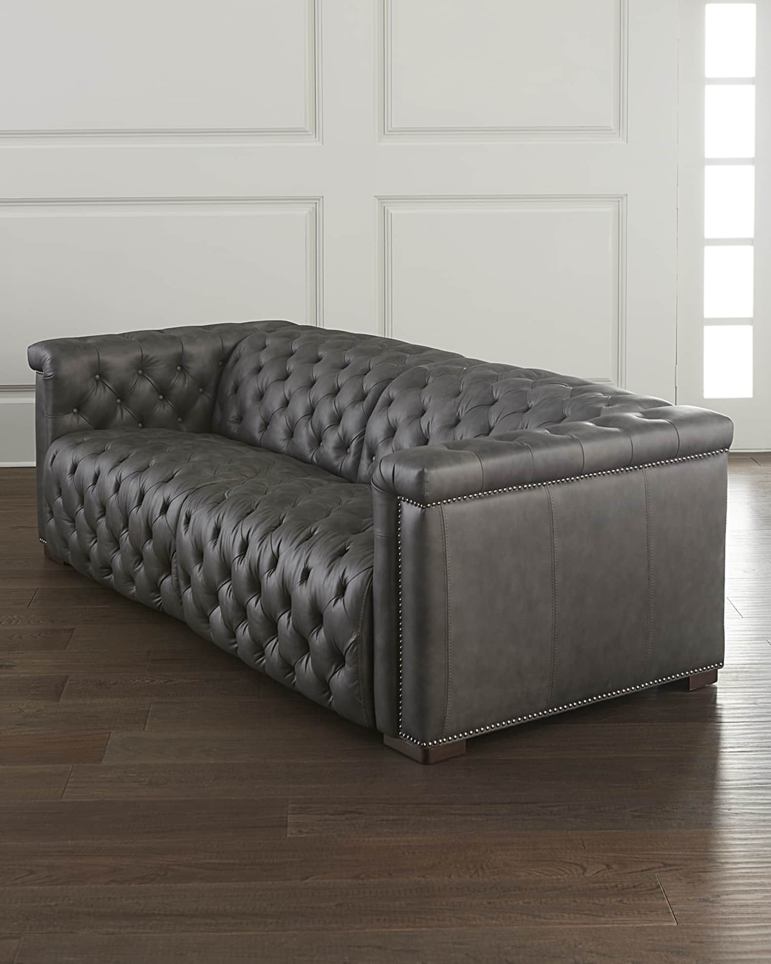 Savion power online leather motion sofa
