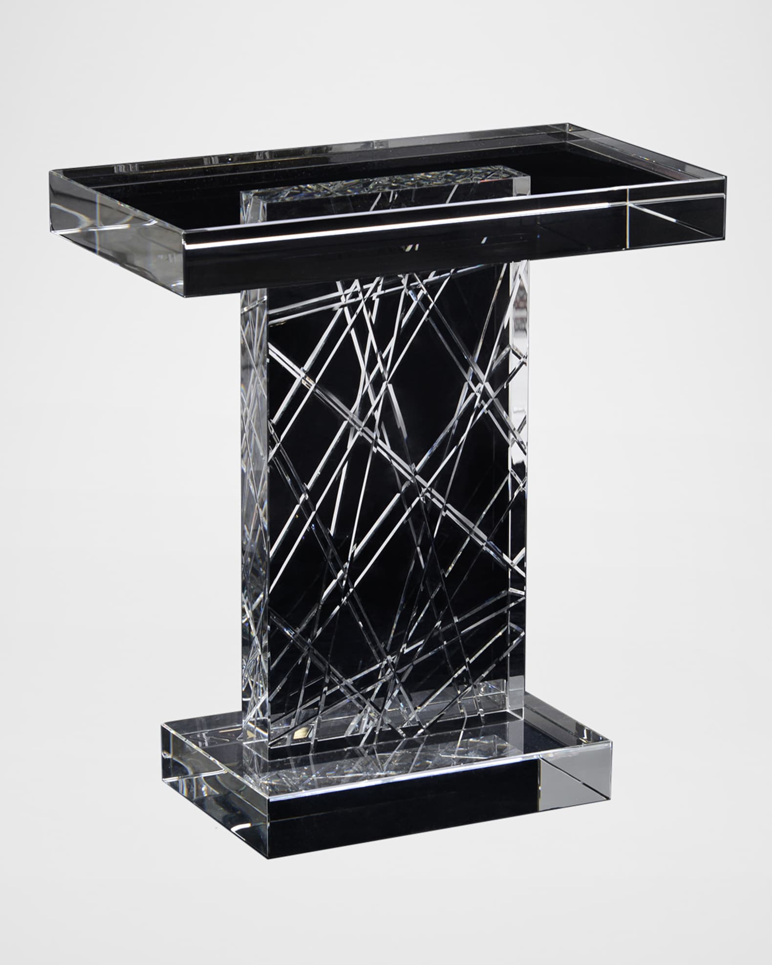 JohnRichard Collection Etched Crystal Accent Table Horchow