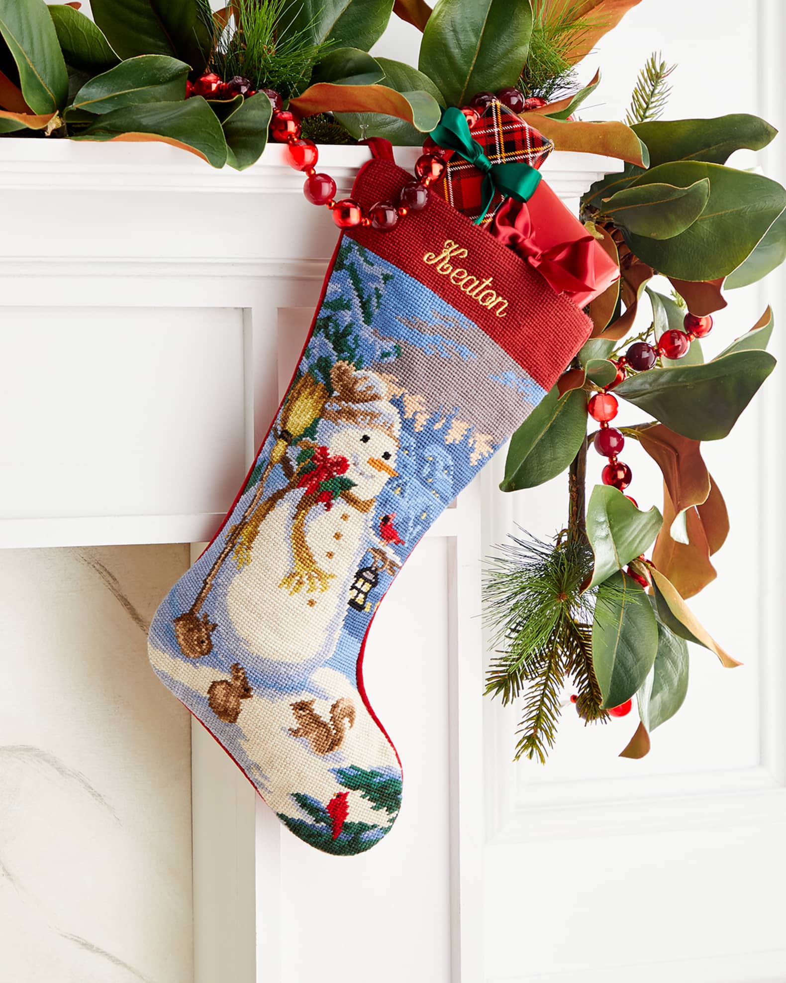 Sferra Personalized Snowman Stocking, 19"