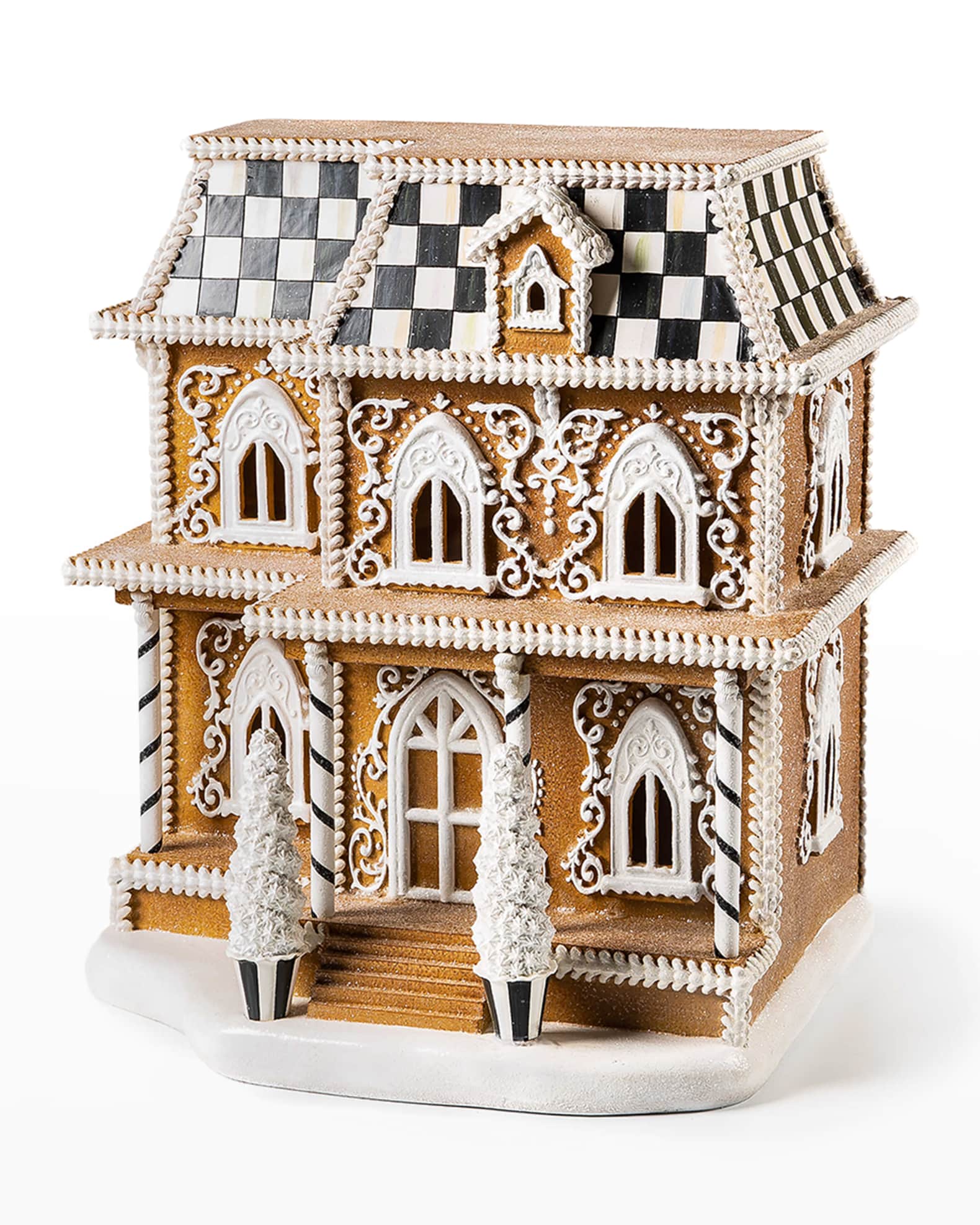 MacKenzieChilds 17" Gingerbread House Illuminated Horchow