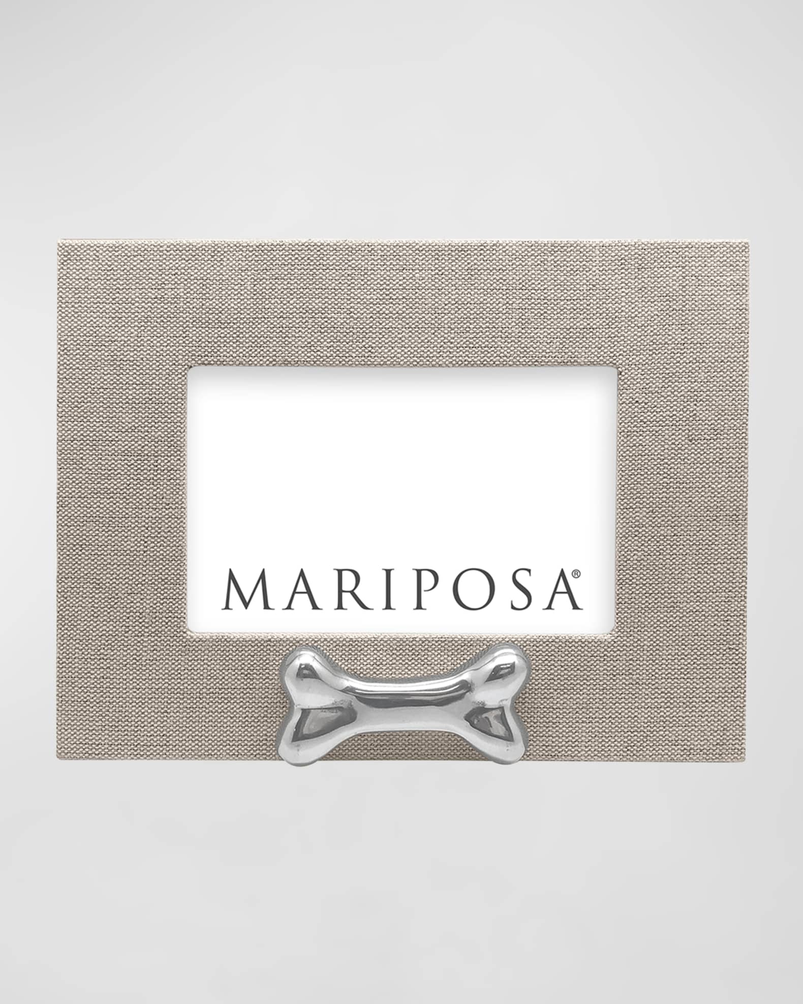 Mariposa Linen with Dog Bone Frame, 4" x 6" Horchow