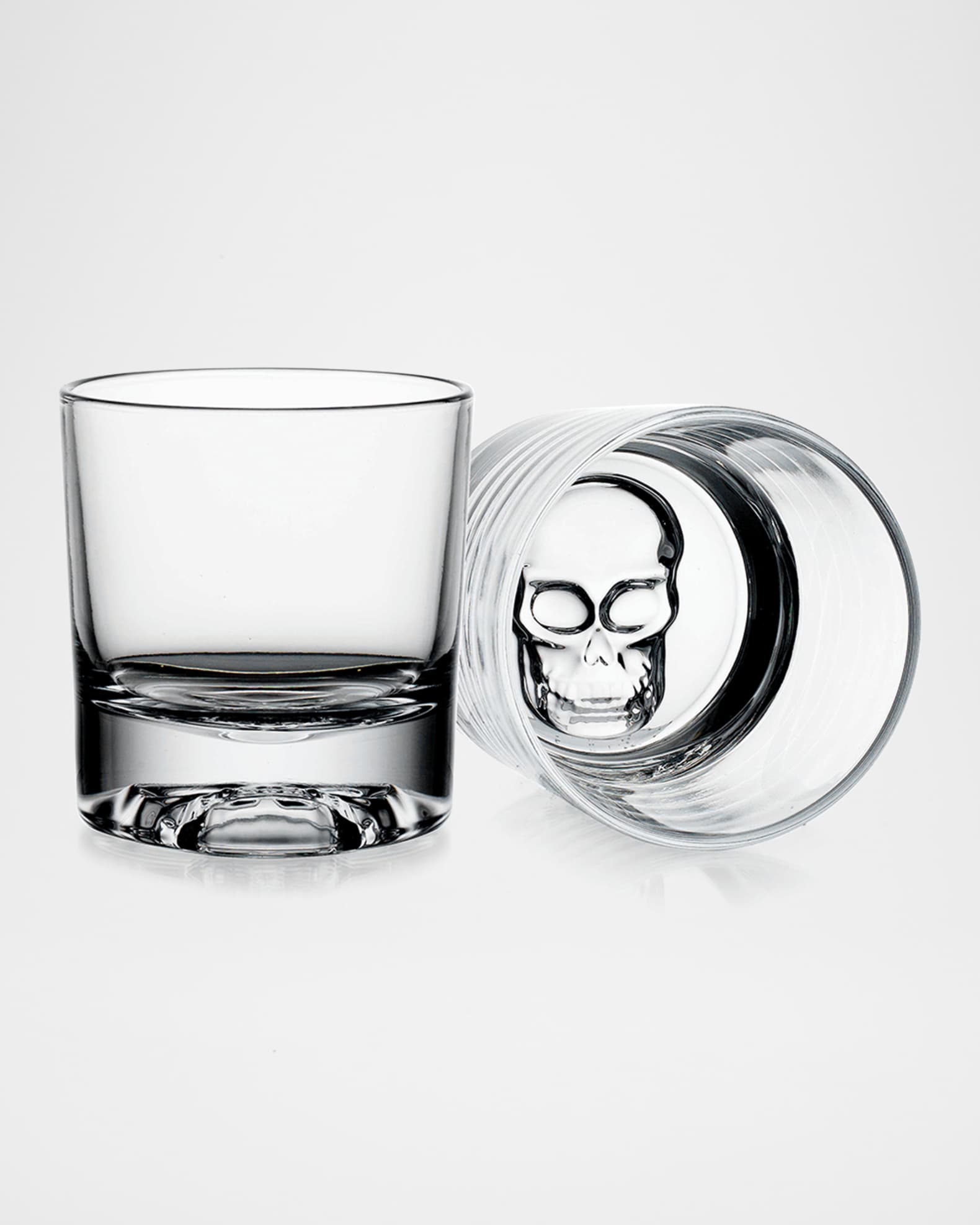 Godinger Skull Double-Old Fashion Glasses, Set of 2