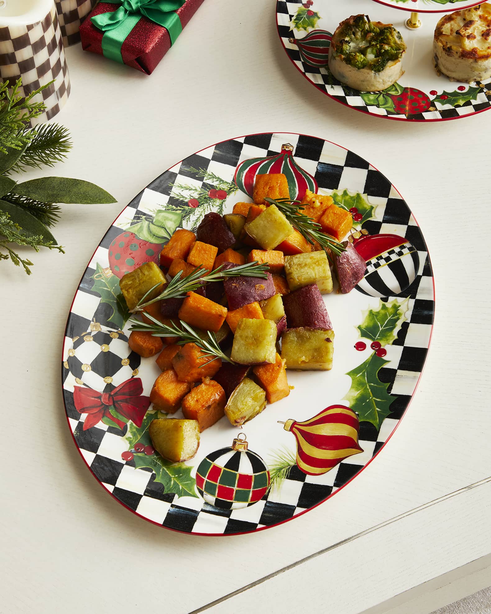 MacKenzieChilds Deck the Halls Serving Platter Horchow