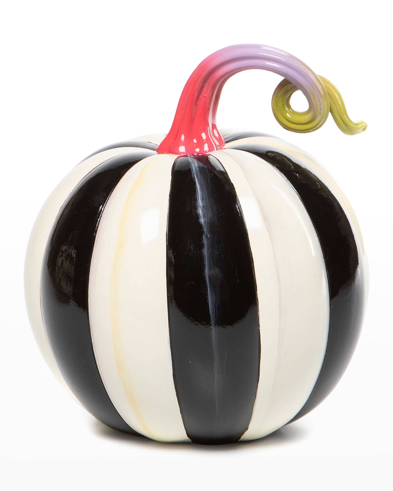 MacKenzie Childs Fortune Teller Courtly Stripe Small Pumpkin Horchow