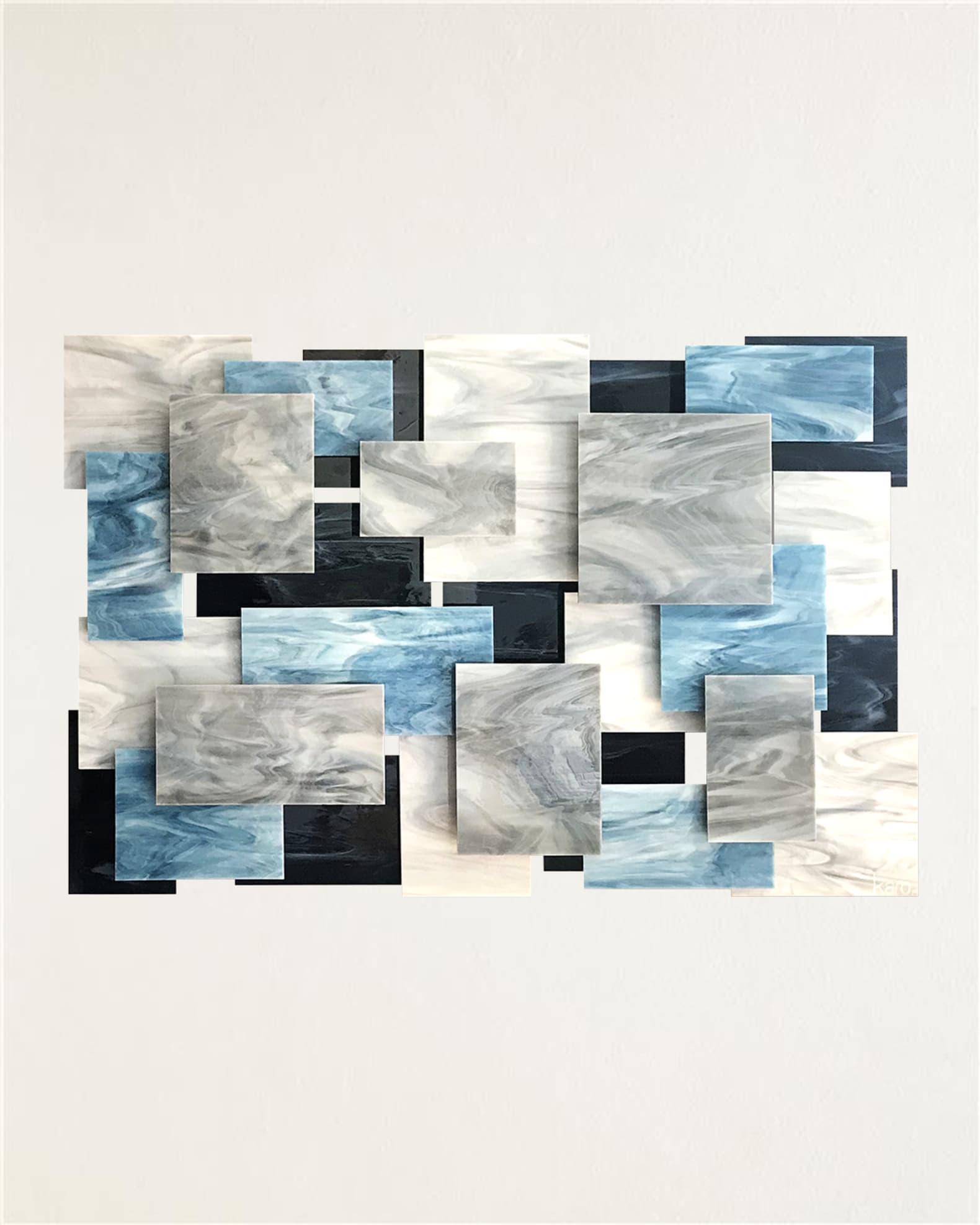 Karo Studios Glass and Metal Wall Sculpture