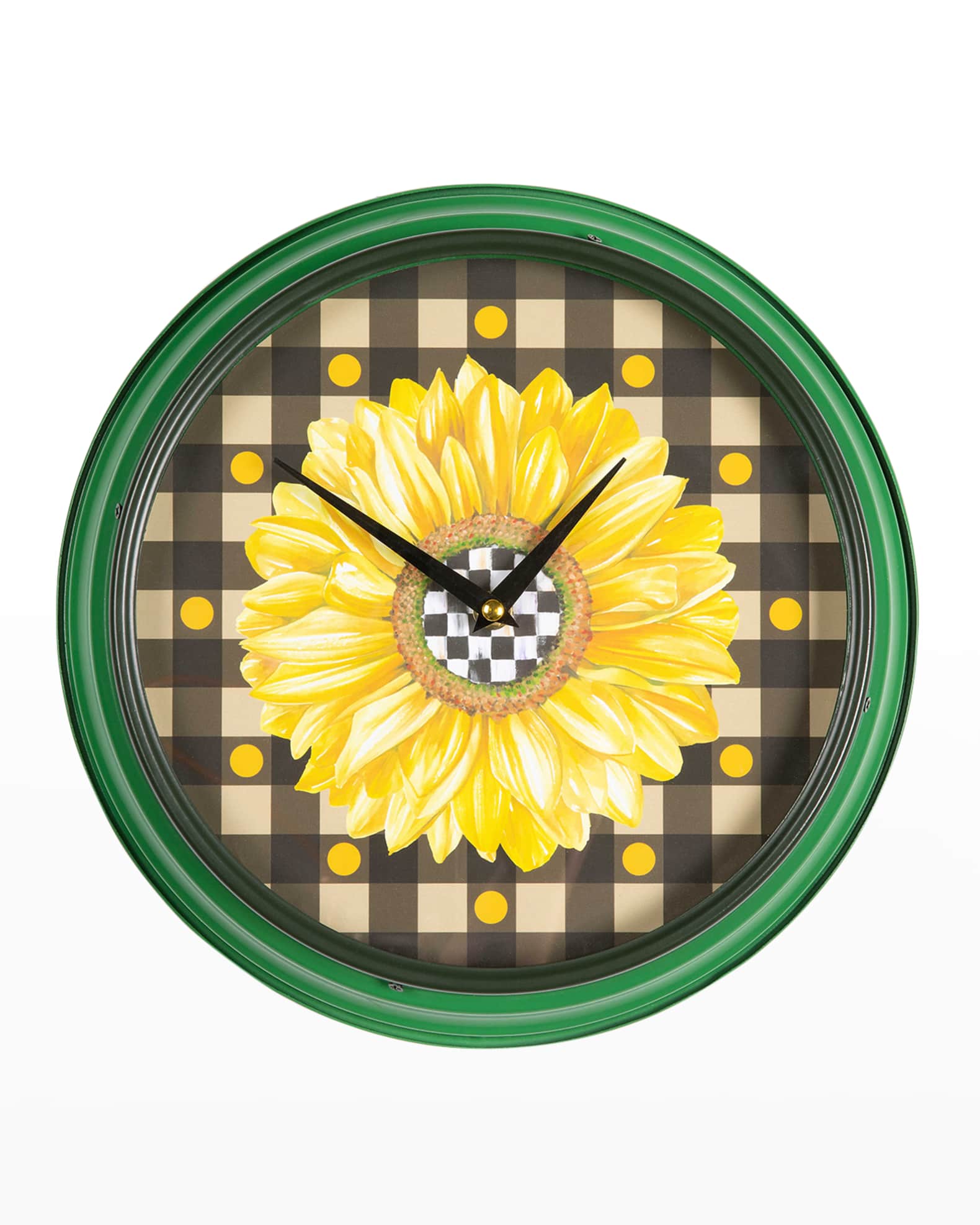 MacKenzieChilds 12" Sunflower Wall Clock Horchow