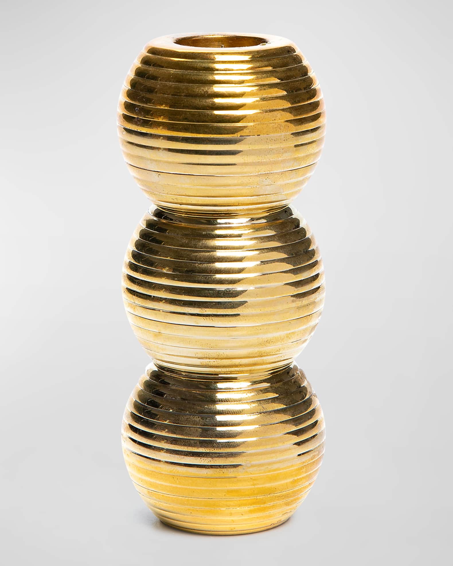 MacKenzieChilds Ribbed Triple Sphere Candle Holder Horchow