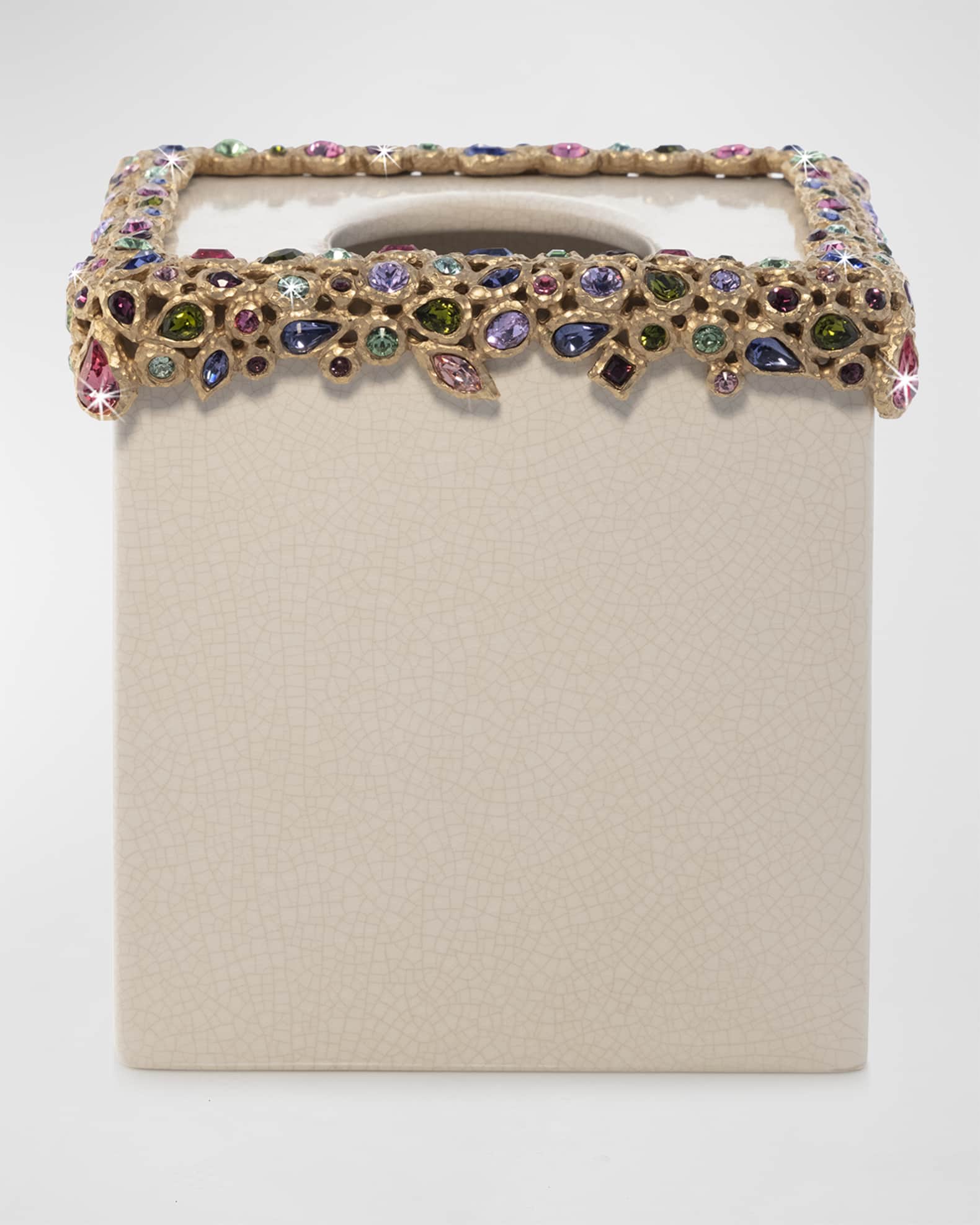Jay Strongwater Bejeweled Tissue Box 