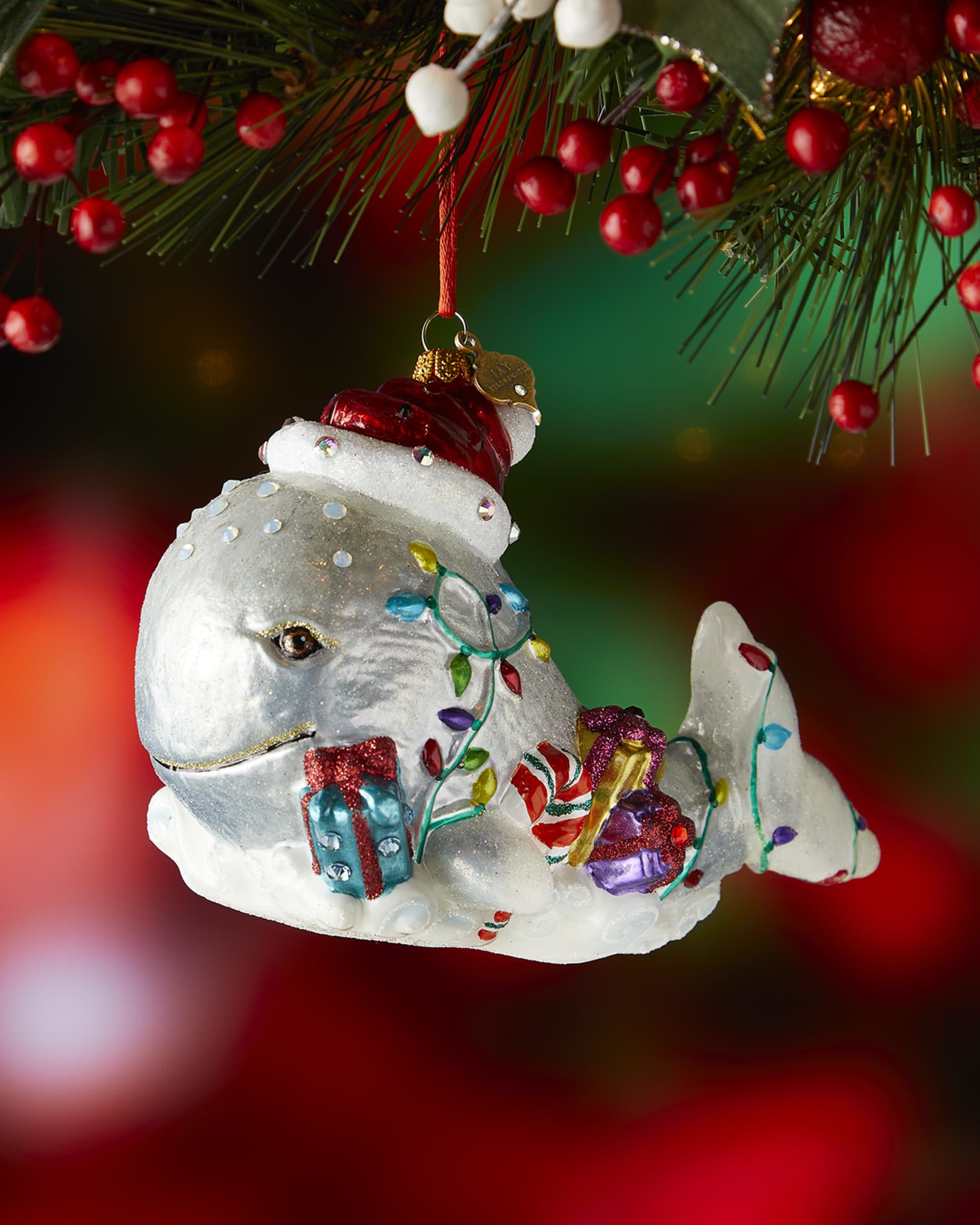 Whale Christmas Ornament 
