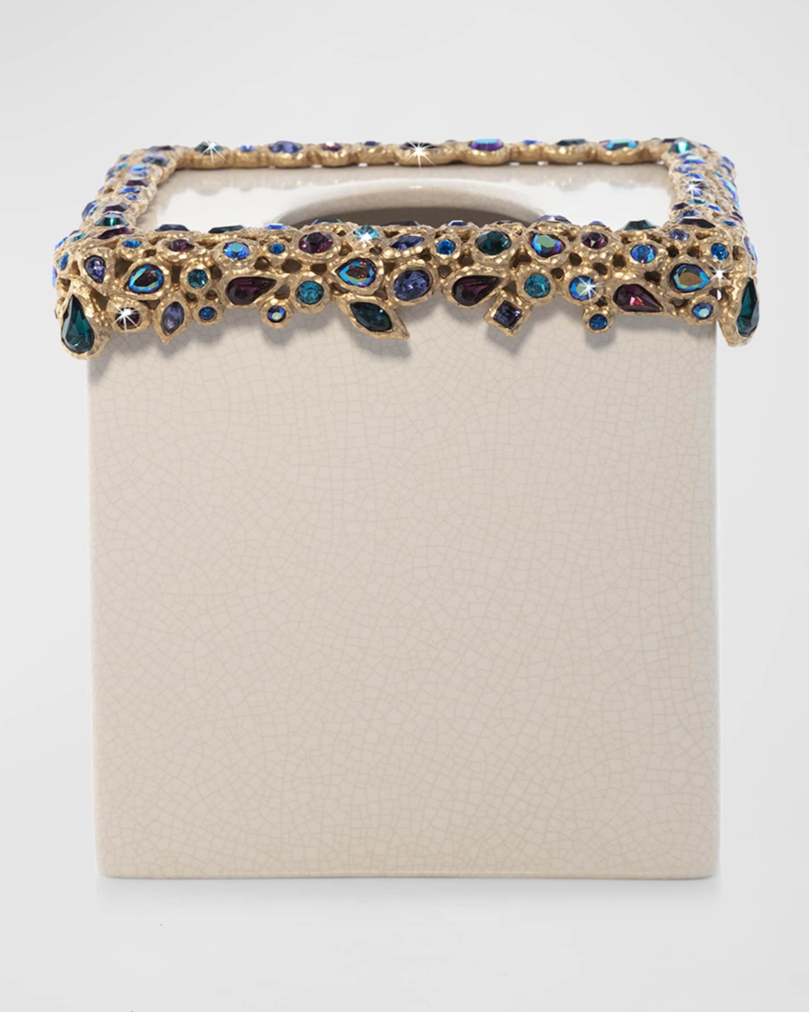 Jay Strongwater Bejeweled Tissue Box 