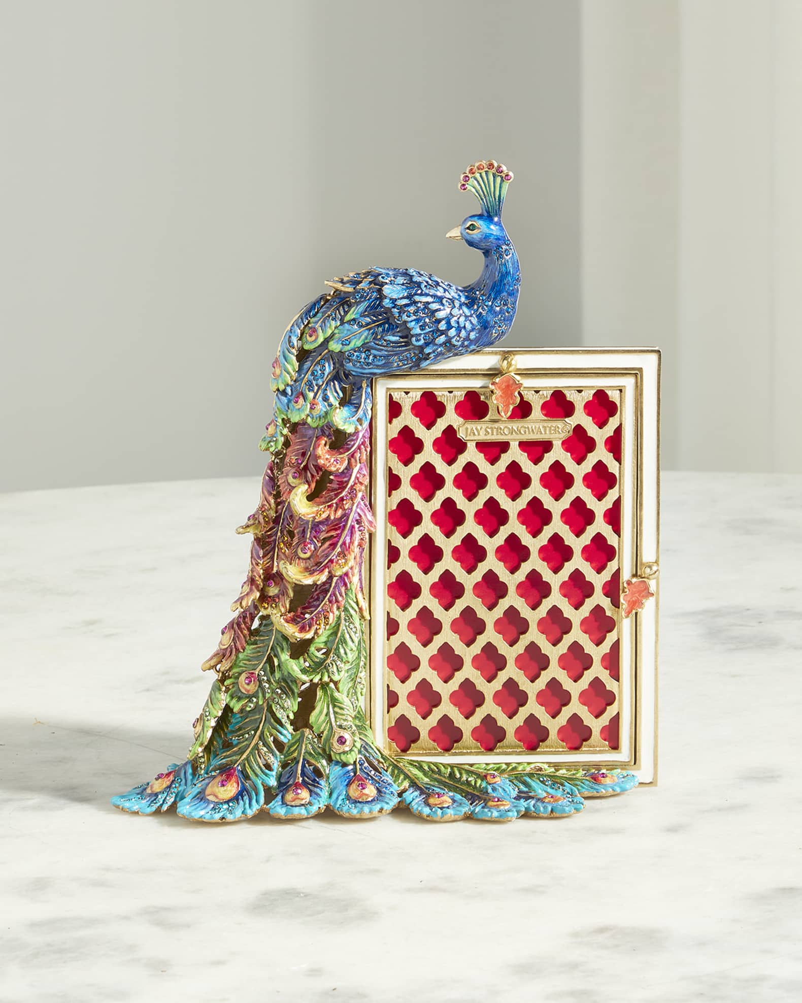 Jay Strongwater Rainbow Peacock Frame, 4