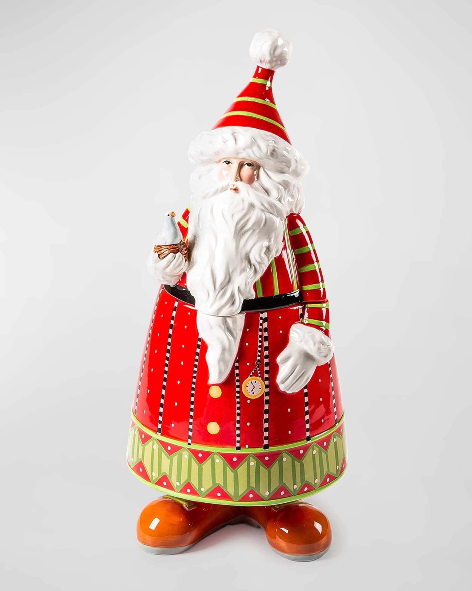 Patience Brewster Dash Away Santa Christmas Cookie Jar Horchow