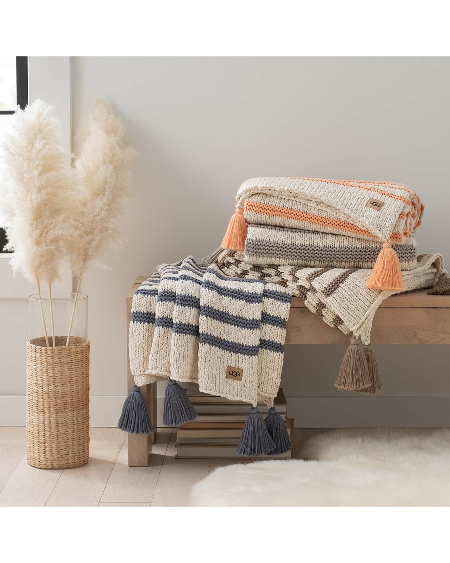 ugg throw blanket with tassels