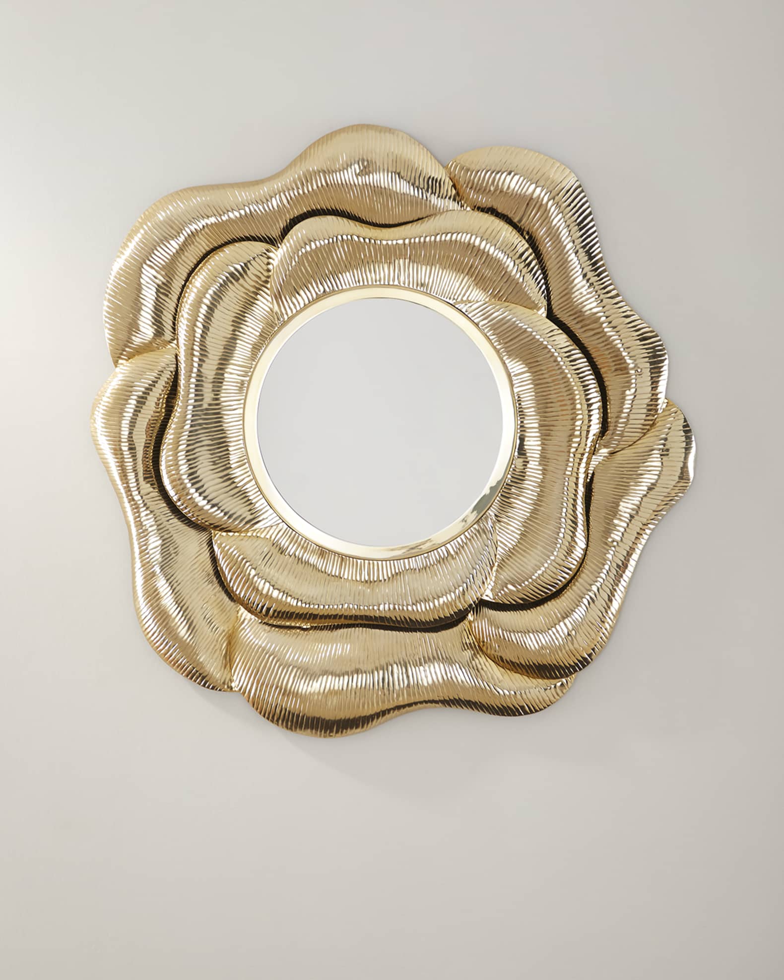 Neiman Marcus Modern Floral Wall Mirror 