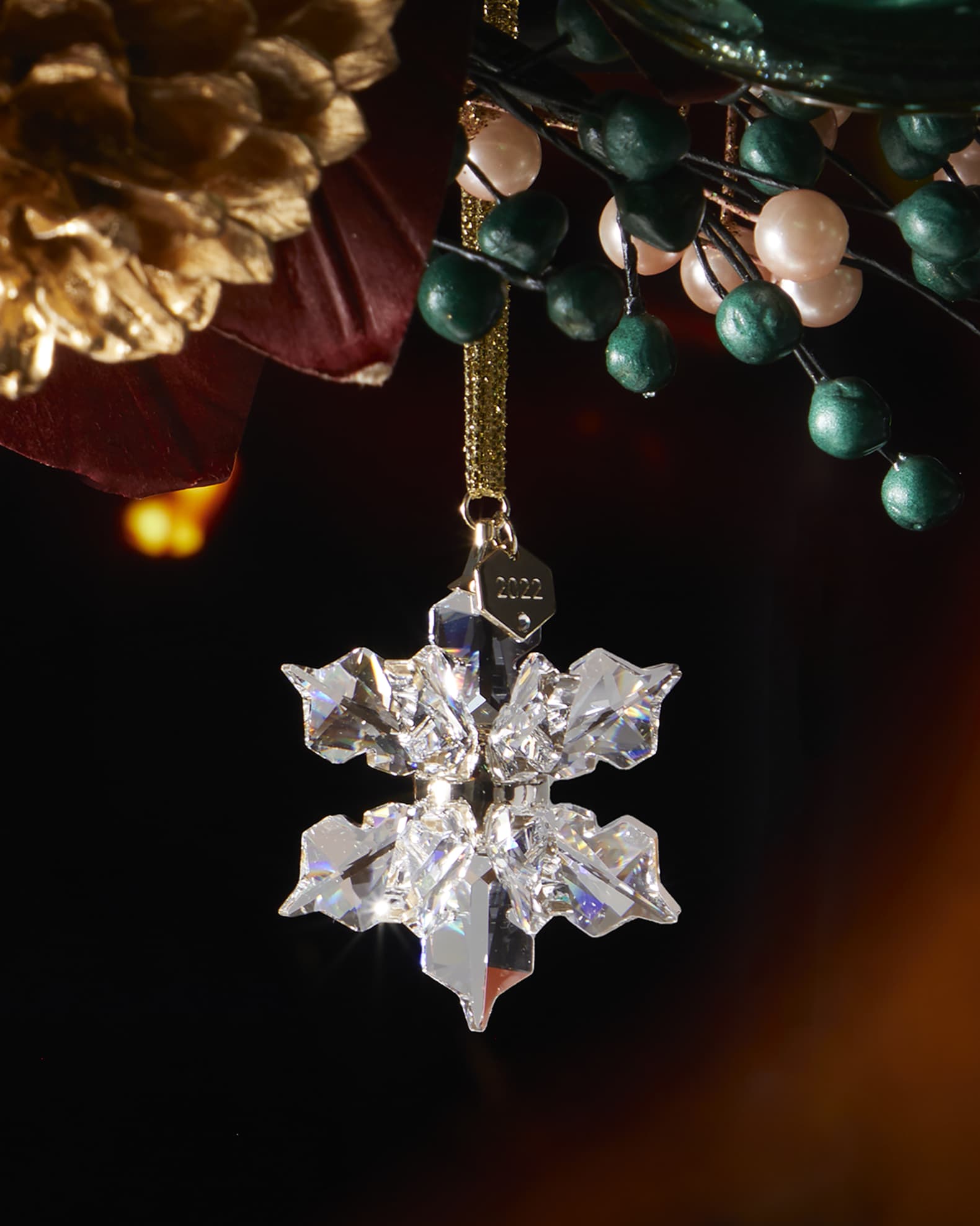 SWAROVSKI 2022 Annual 3D Snowflake Christmas Ornament Horchow