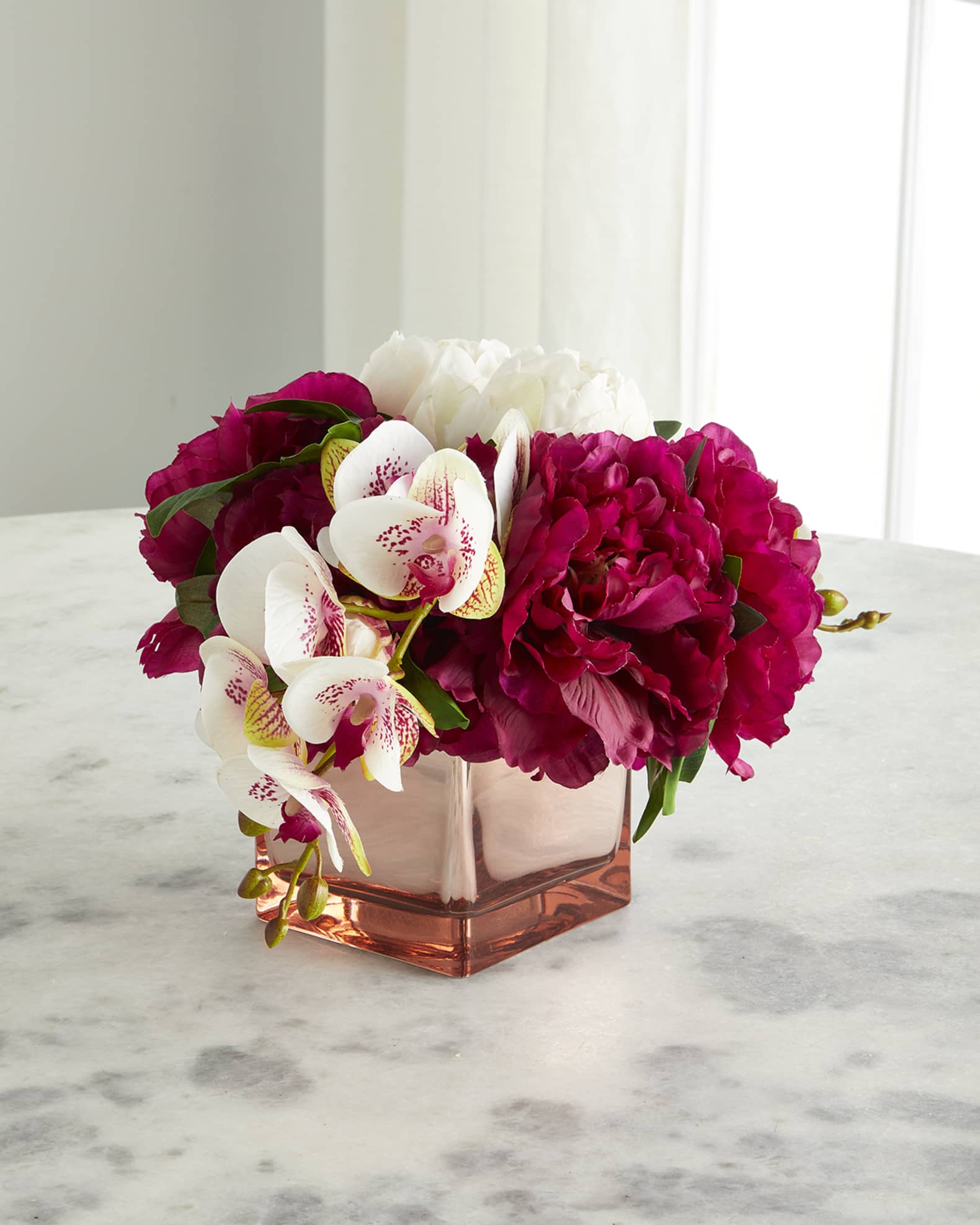 JohnRichard Collection Rocking Robin Peony & Orchid Floral Arrangement Horchow
