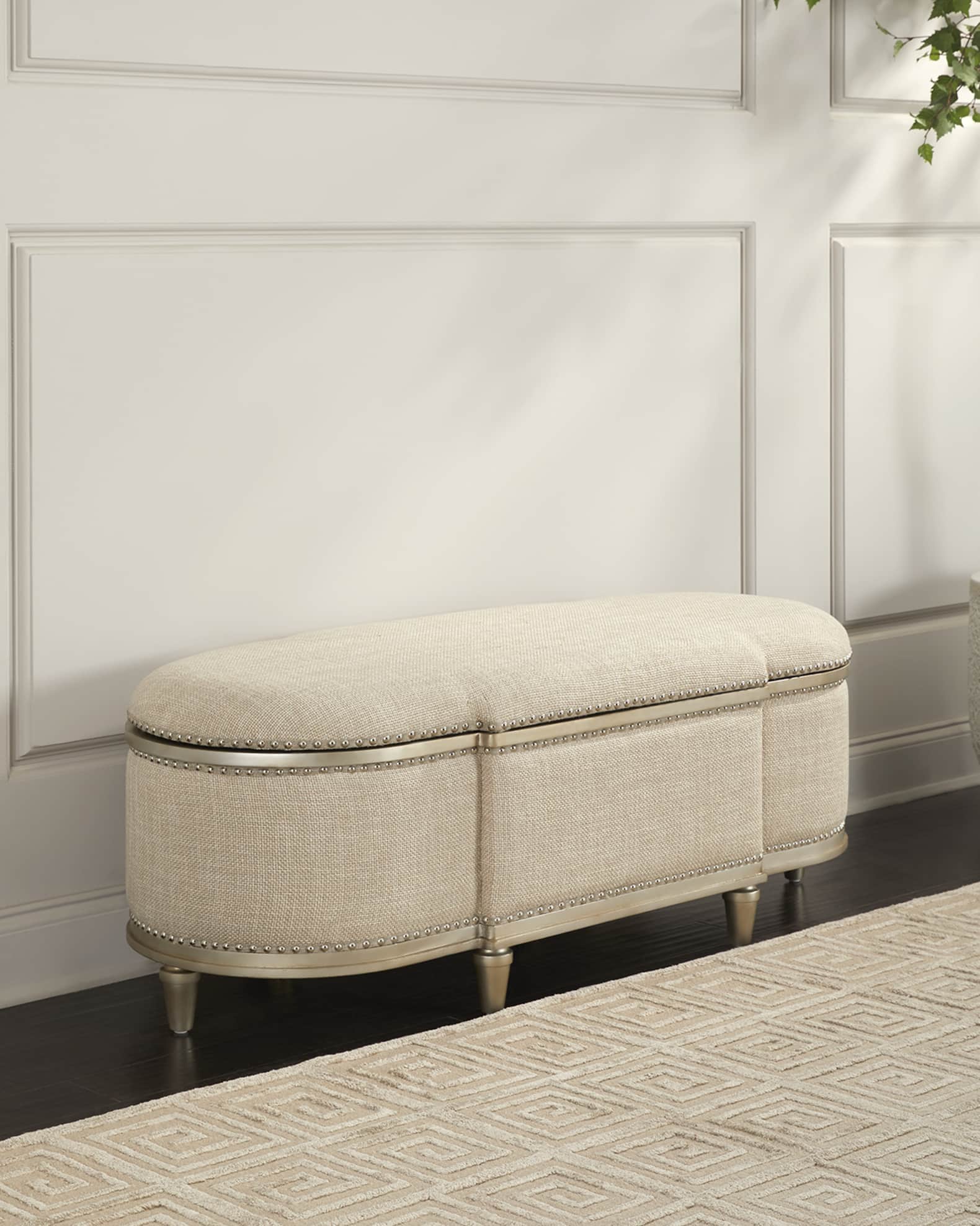 Luxury storage store bench