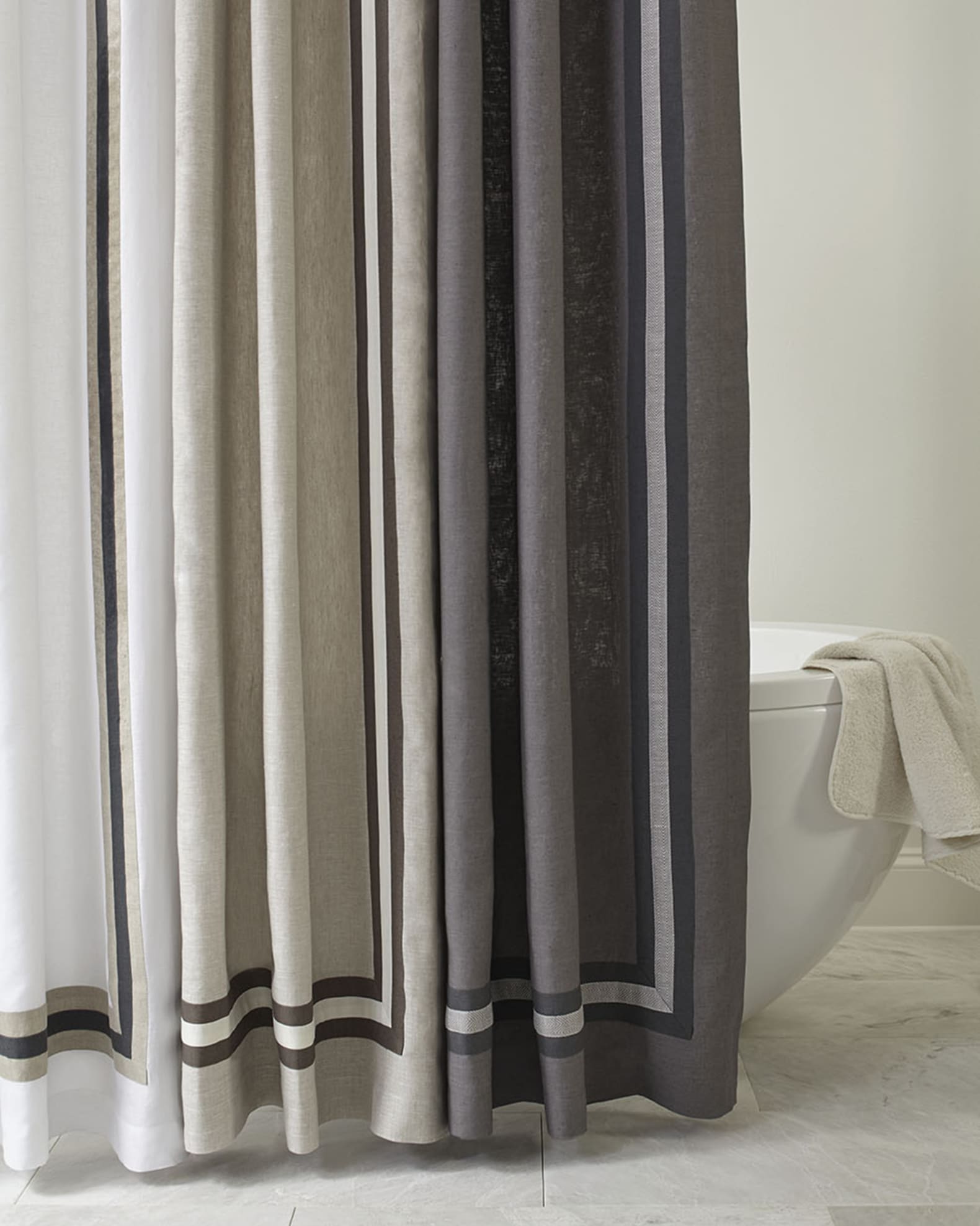 Home Treasures Torino Linen Shower Curtain, 72x72 | Horchow