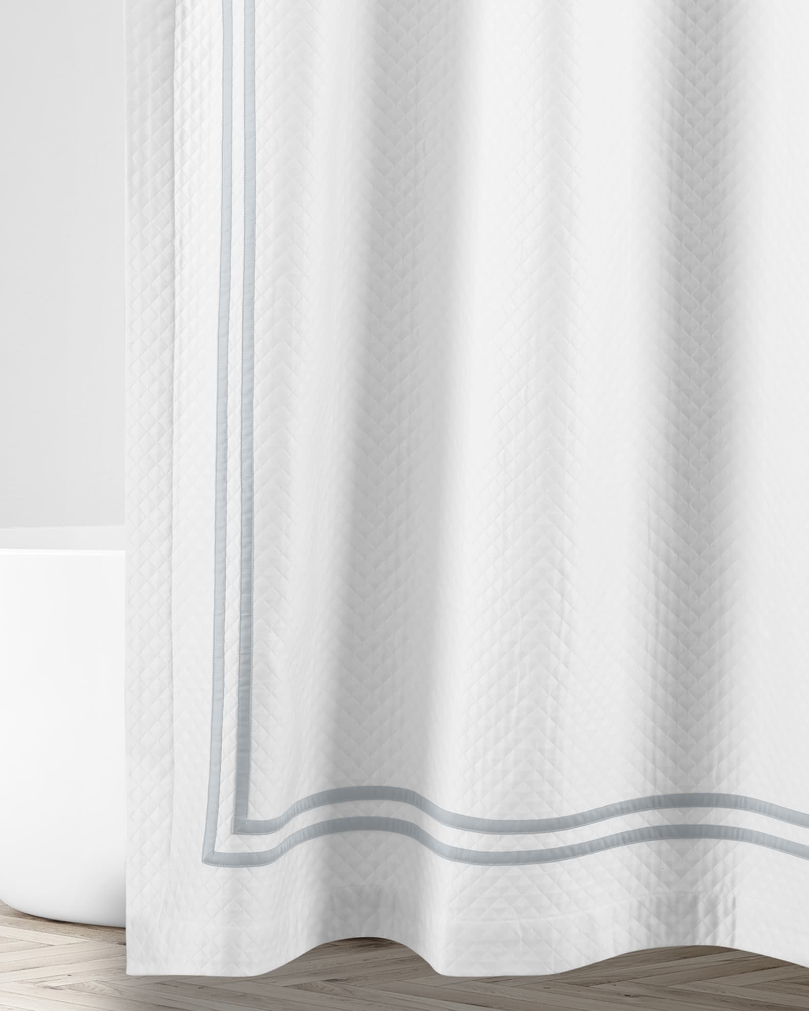 Home Treasures Ribbons Diamante Shower Curtain, 72x72 