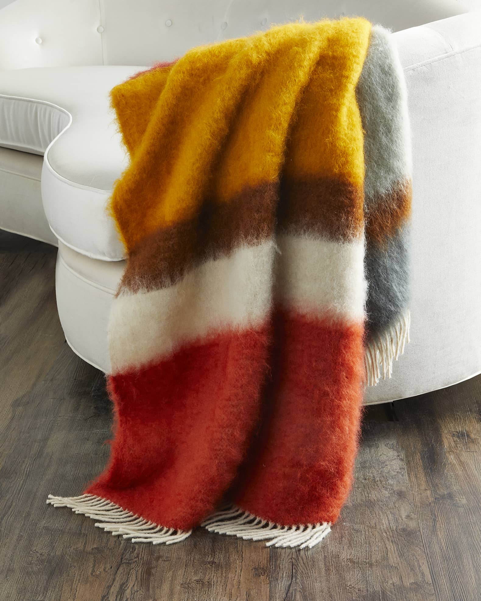 Mantas Ezcaray Matisse Colorblock MohairBlend Throw Horchow