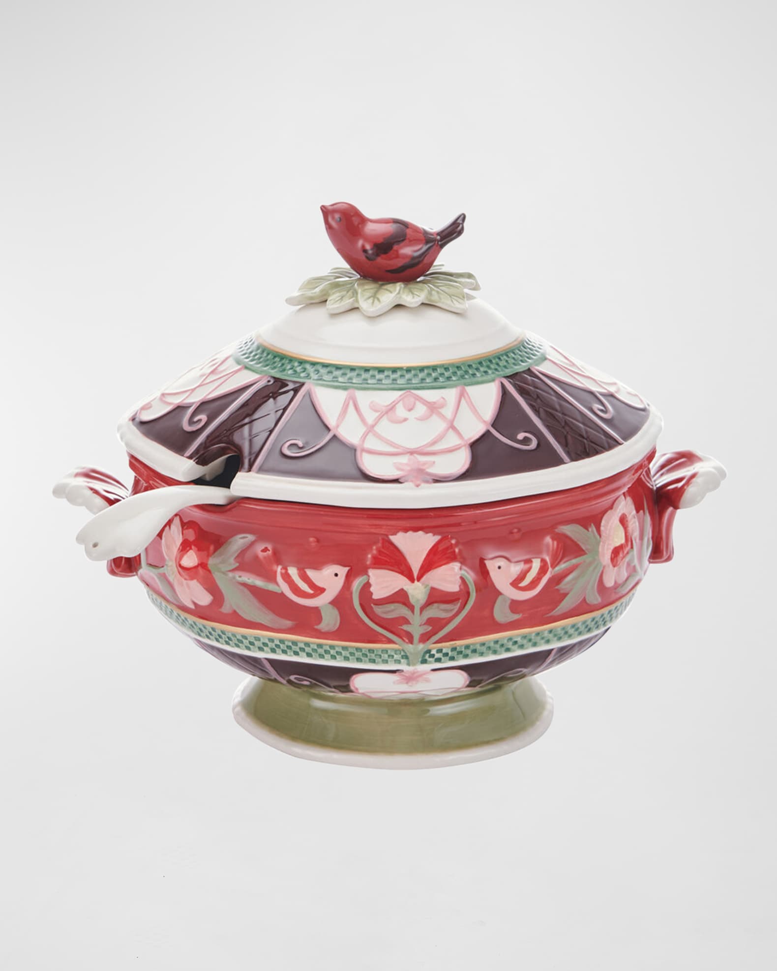 Fitz & Floyd 10" Chalet Soup Tureen w/ Ladle Horchow