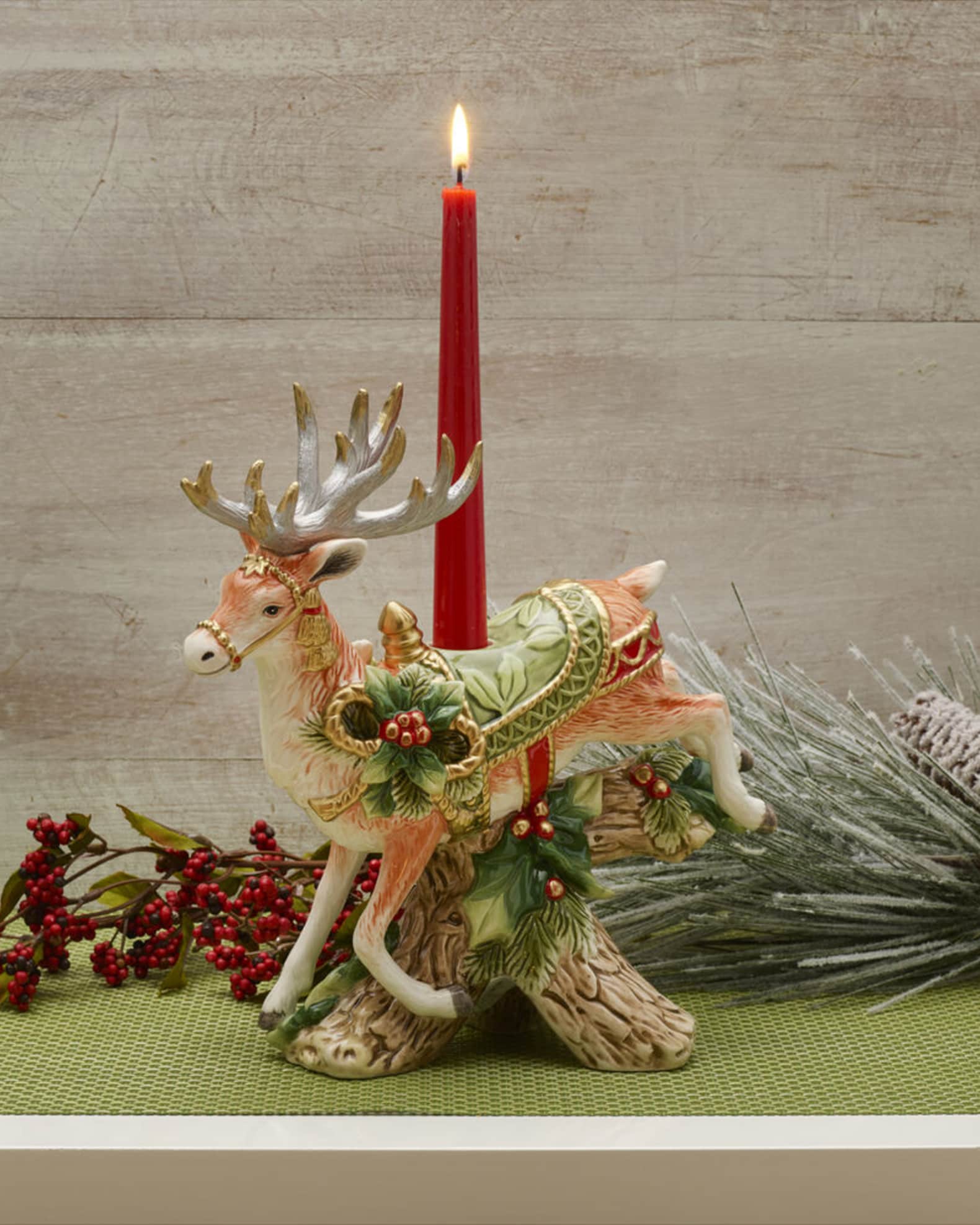 Fitz & Floyd Christmas Reindeer Candleholder | Horchow