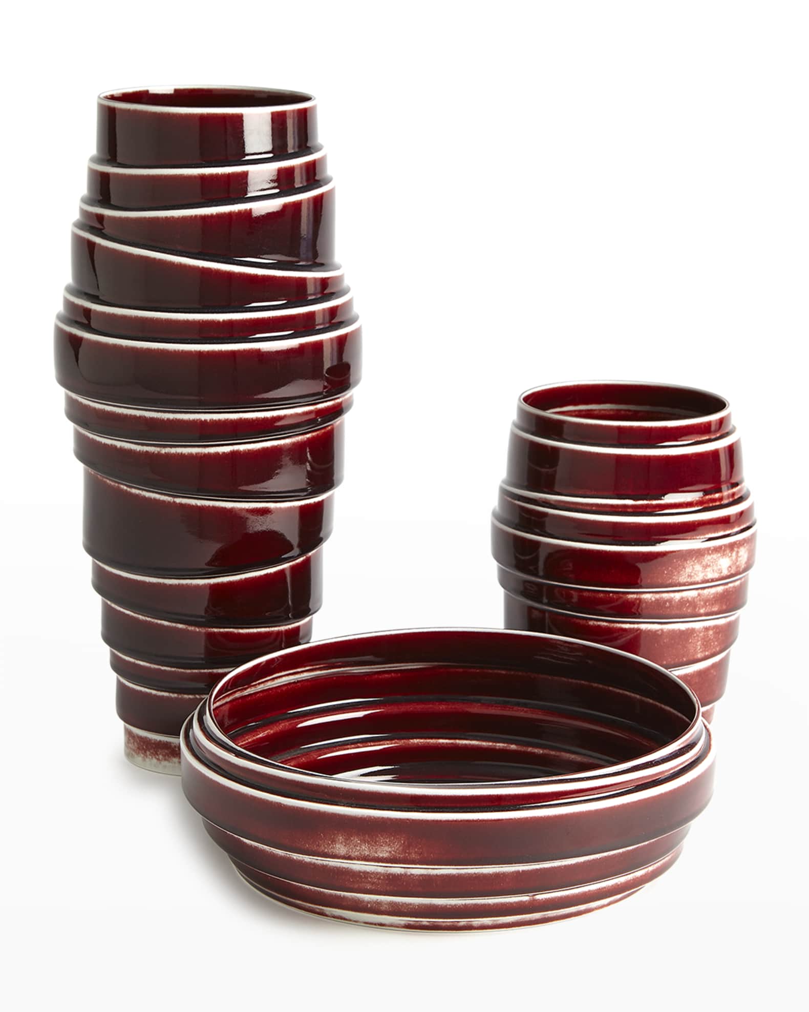 Global Views Tall Layered Vase - 19.8"