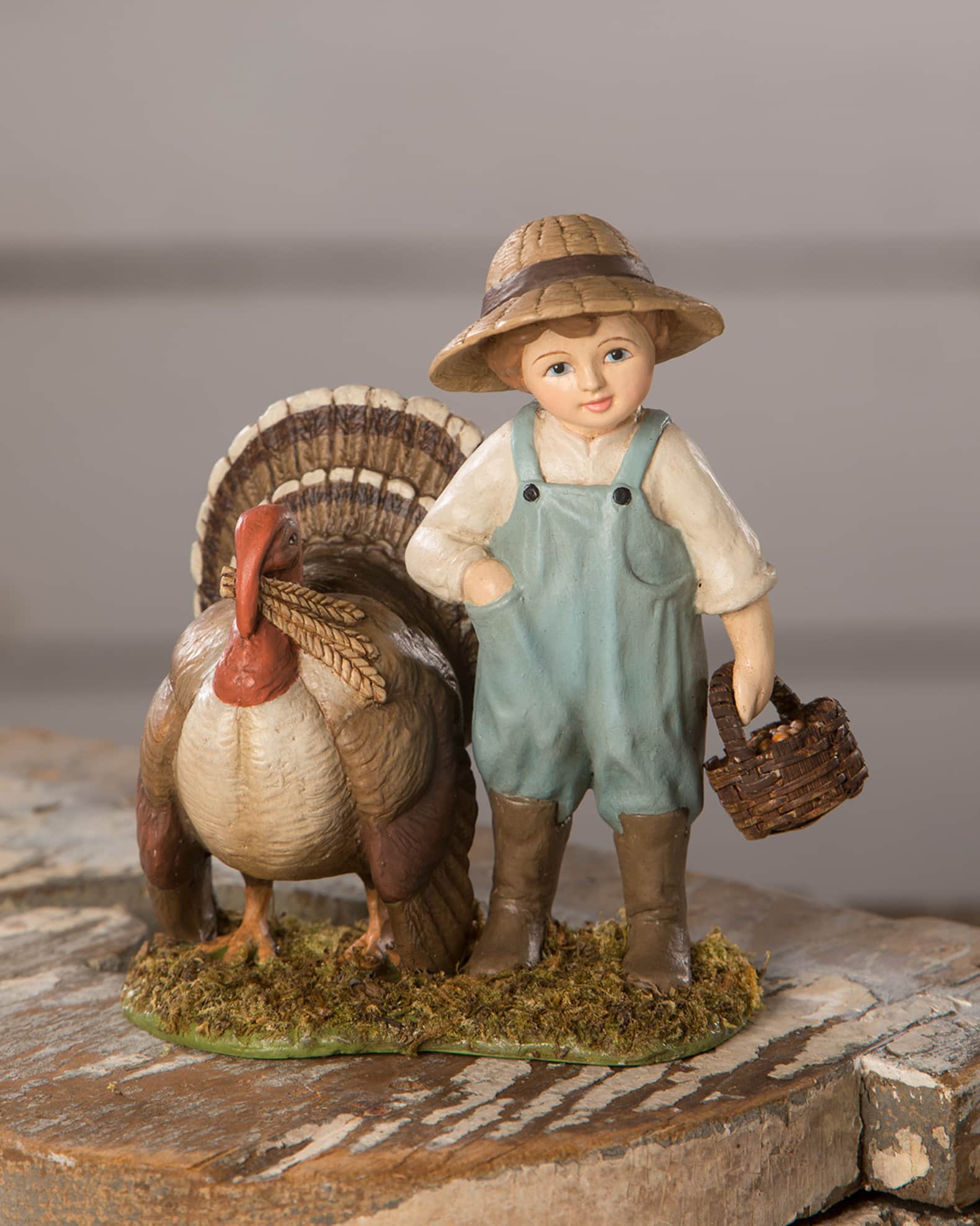 Bethany Lowe Timmy Turkey Feeder Thanksgiving Decoration Horchow