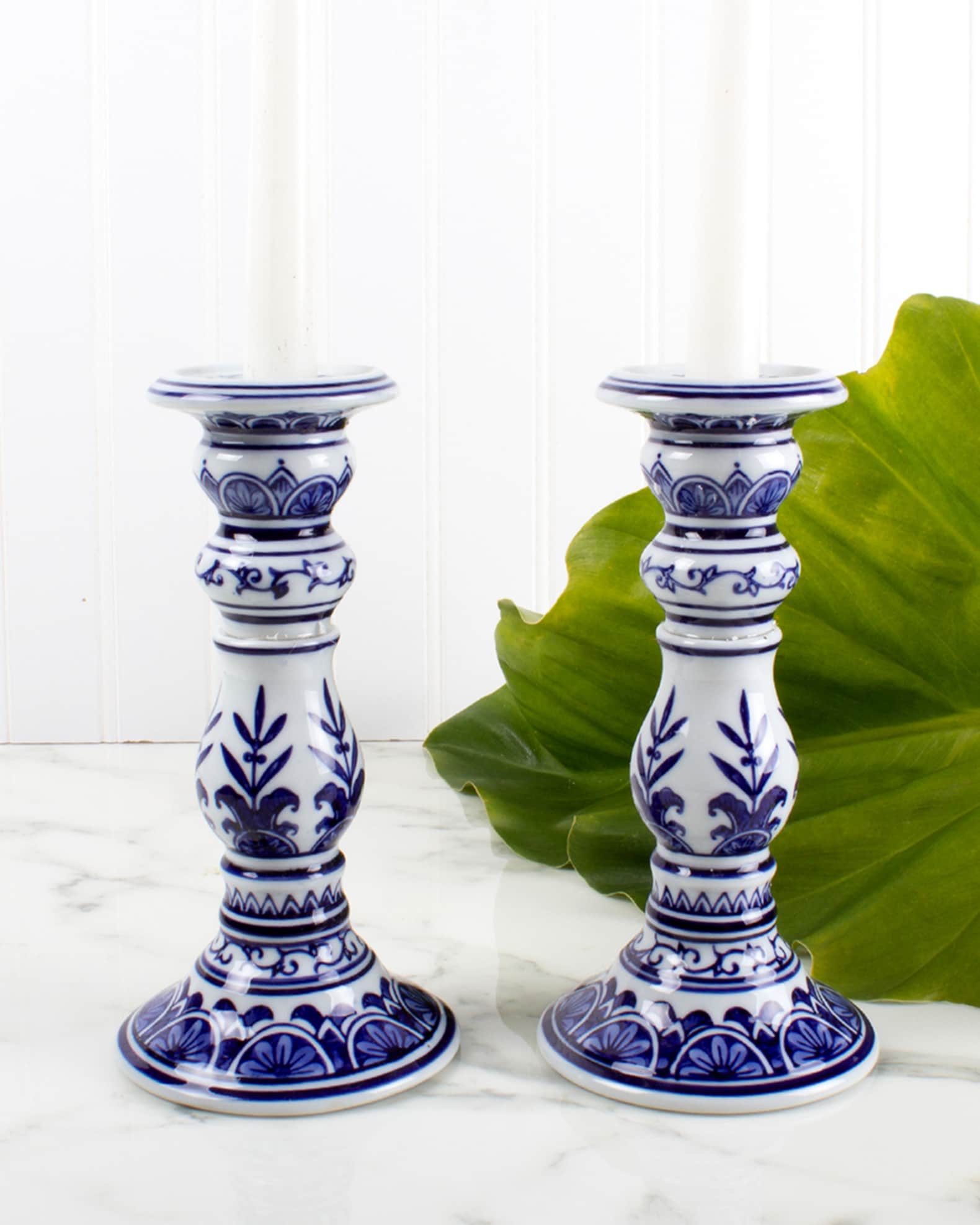 8 Oak Lane Small Chinoiserie Candle Sticks, Set of 2 Horchow
