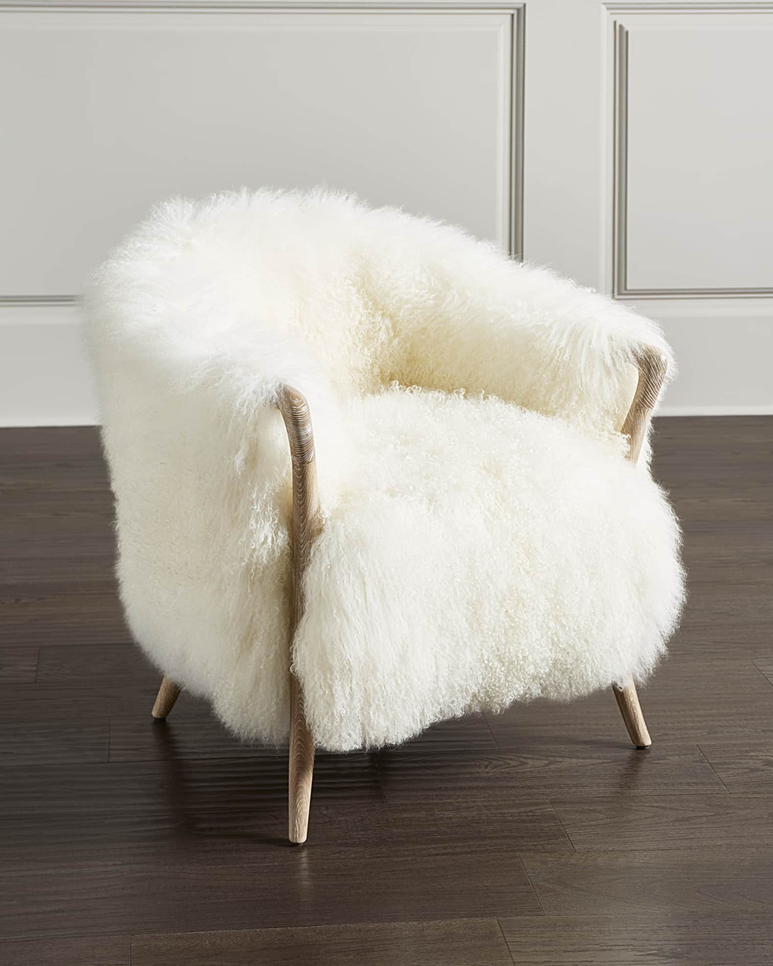 Faux shearling chair best sale