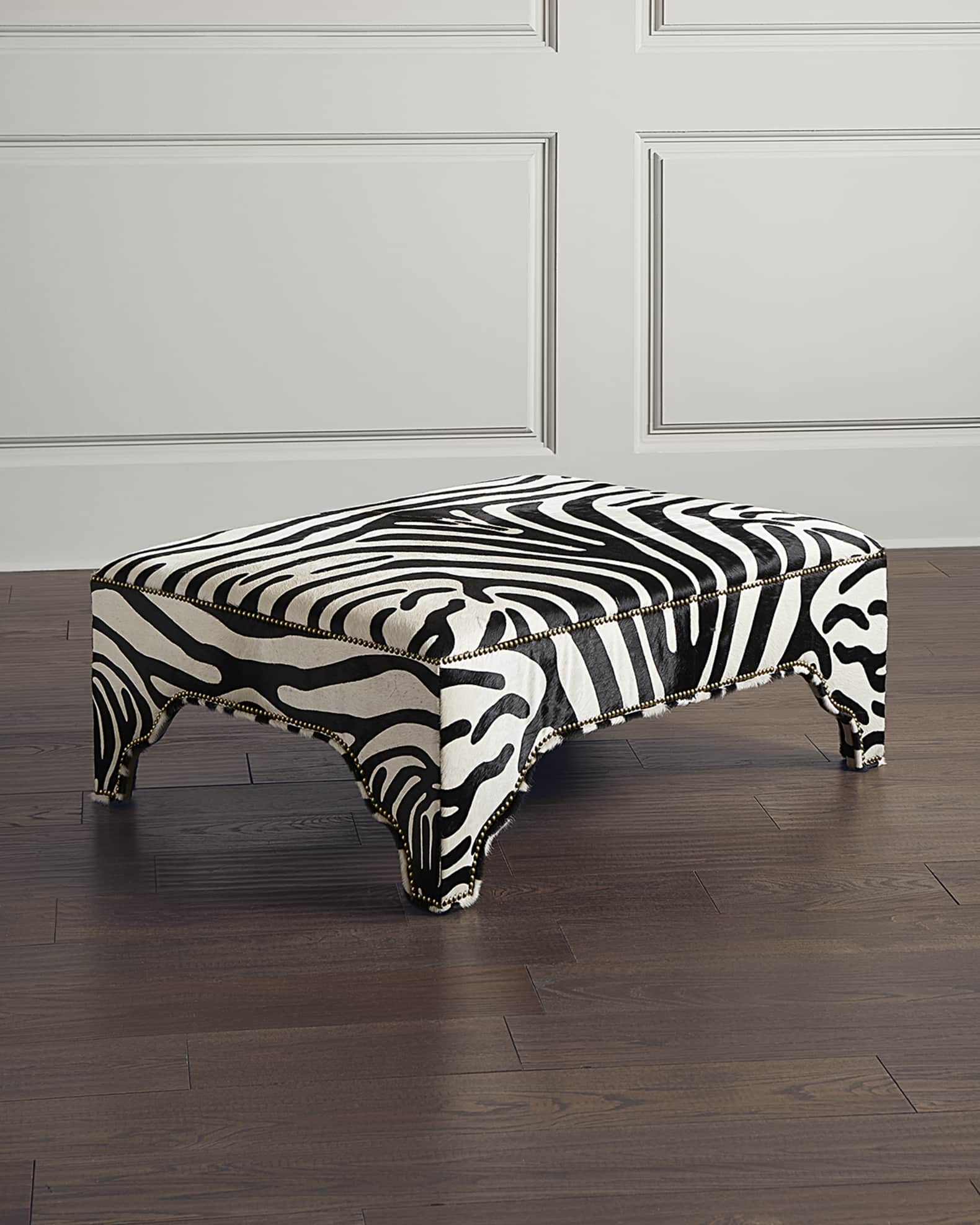 Massoud Aleeha Hair Hide Ottoman Horchow