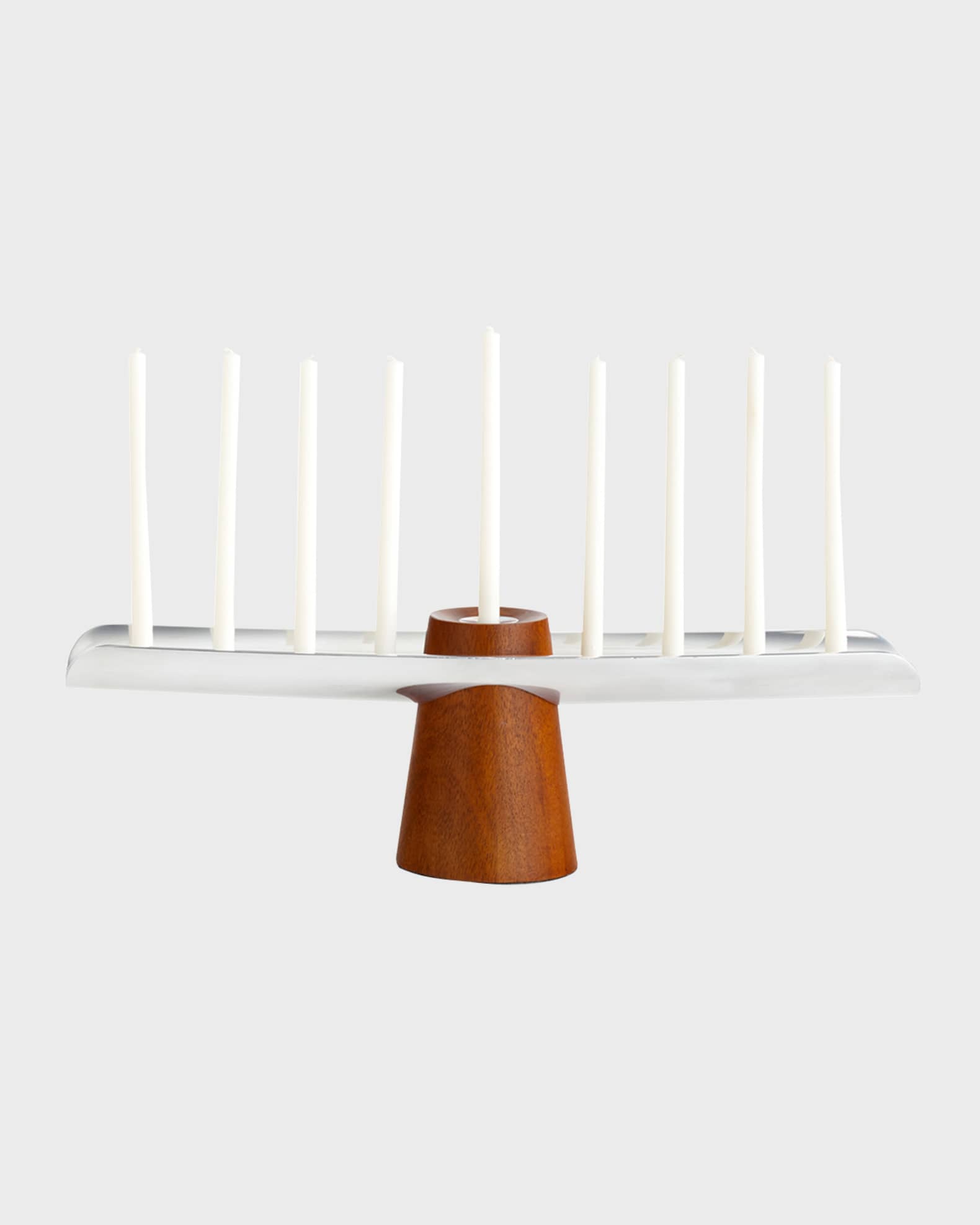 Nambe Classic Acacia Wood Menorah Horchow