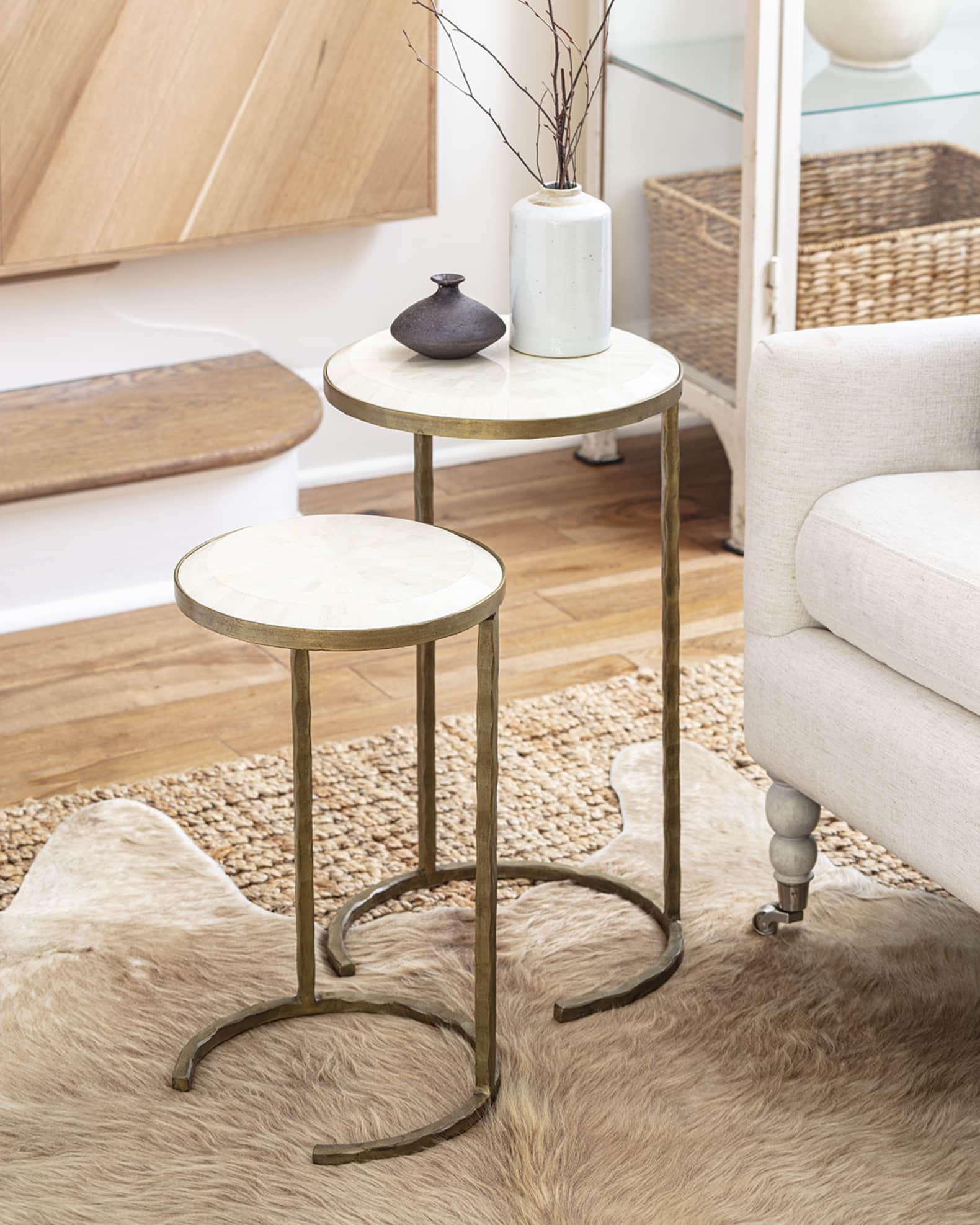 Regina Andrew Bone Veneer Nesting Tables Horchow