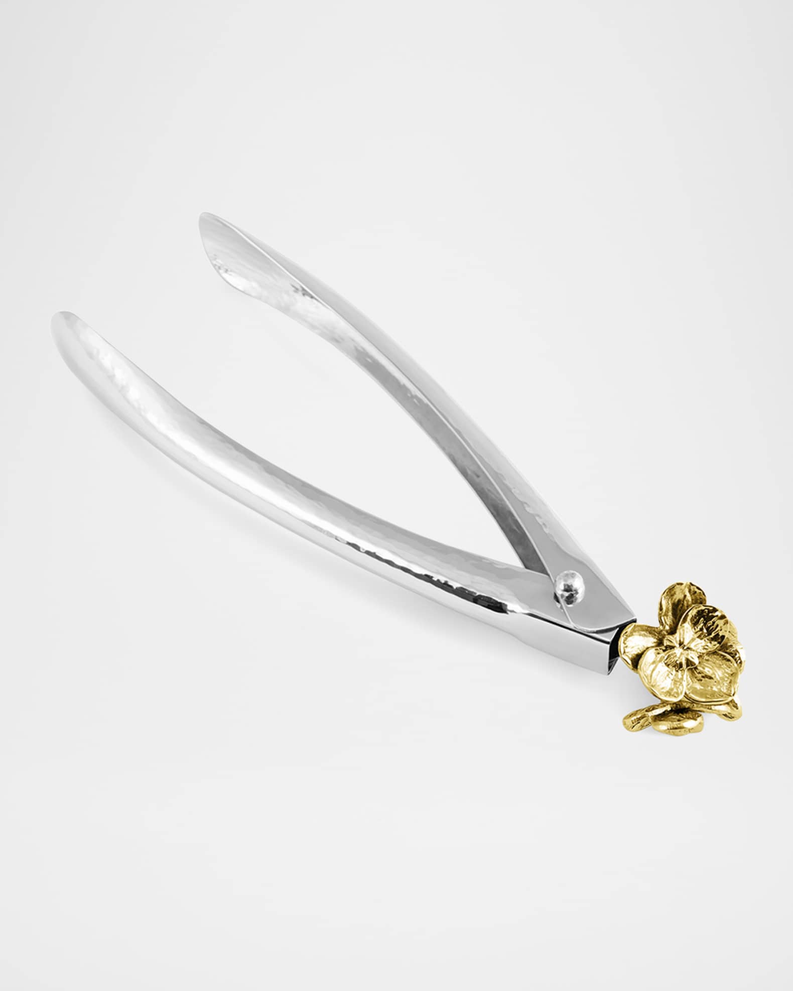 Michael Aram Gold Orchid Small Lock Spring Tongs
