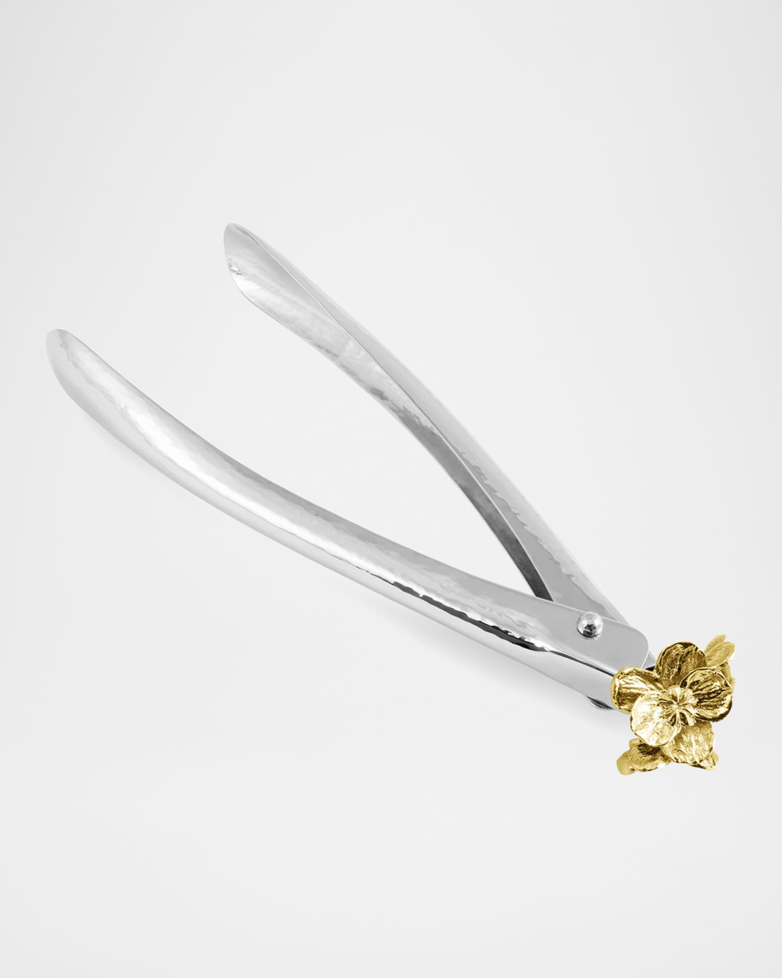 Michael Aram Gold Orchid Large Lock Spring Tongs