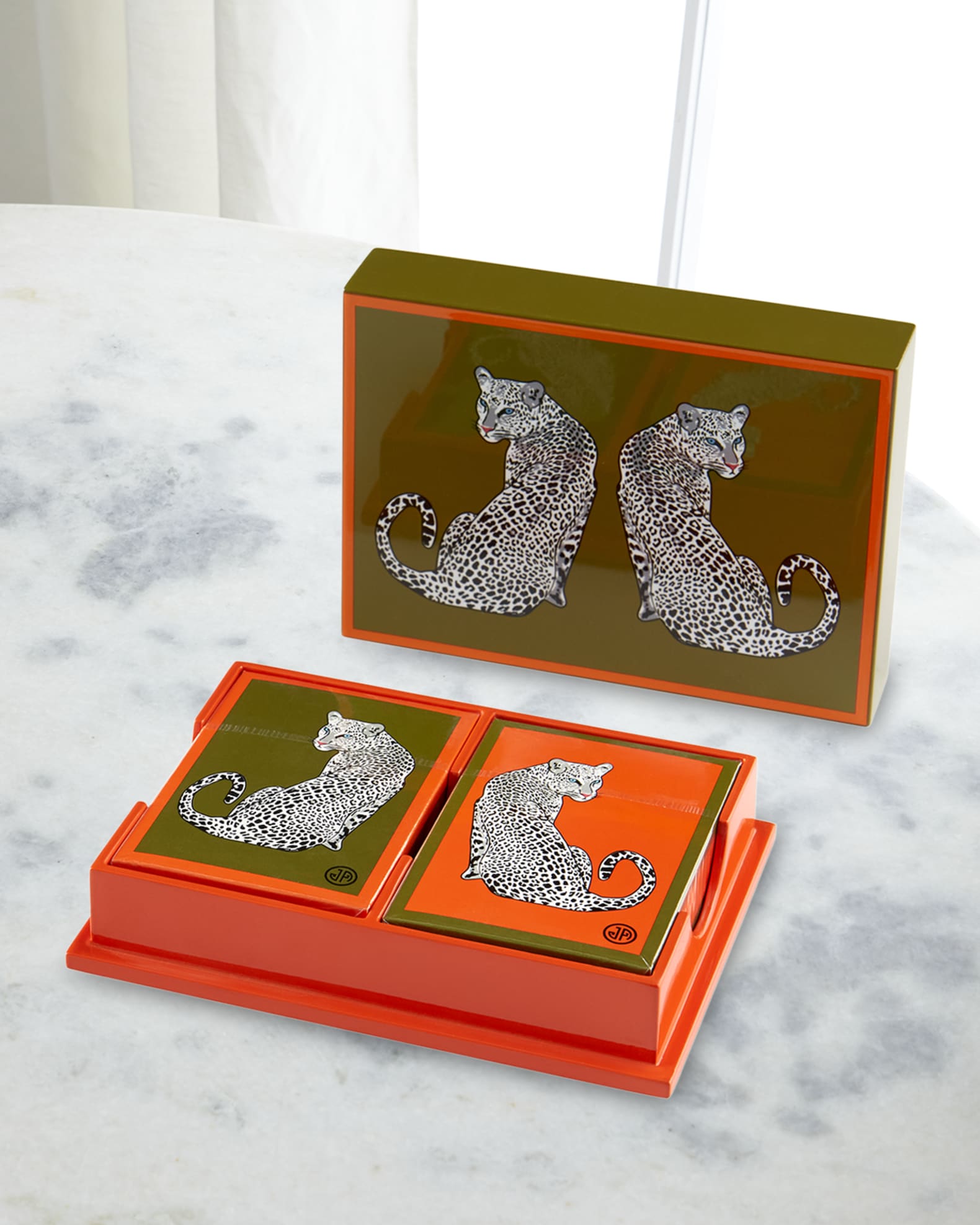 Jonathan Adler Leopard Lacquer Card Set
