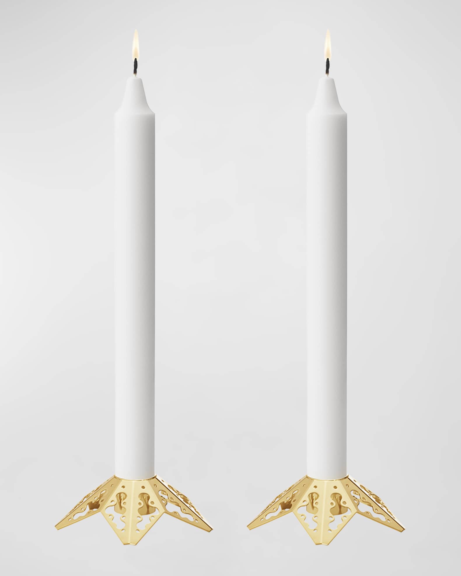 Jensen Gold Lace Taper Candle Holders, Set of 2 Horchow