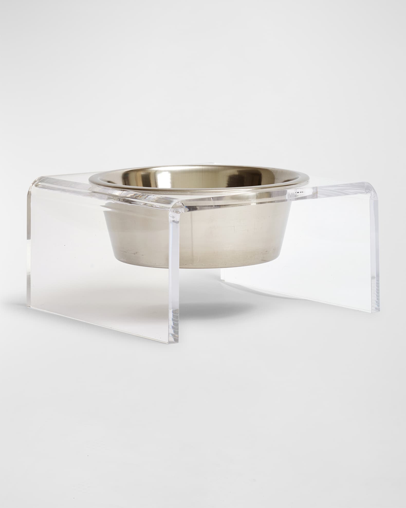 HIDDIN Clear Single Pet Bowl Feeder Horchow