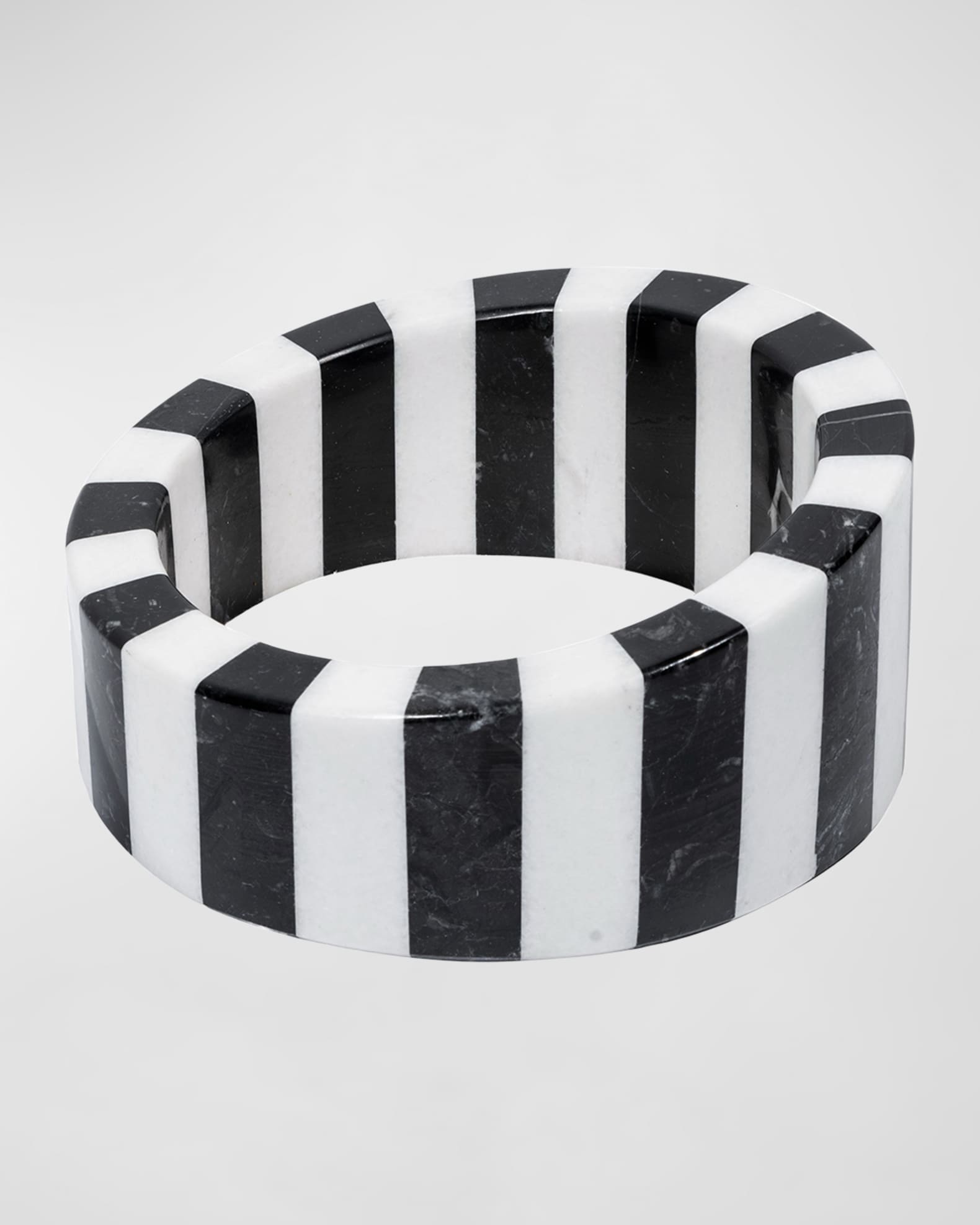 Vetta Home One Bottle Striped Marble Wine Stand 