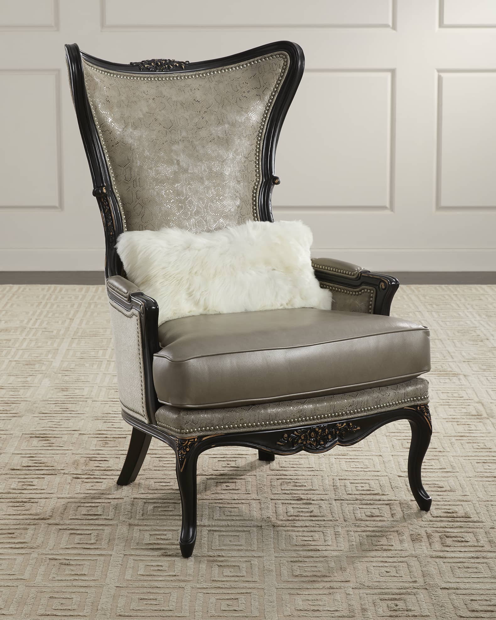 Snakeskin accent chair clearance