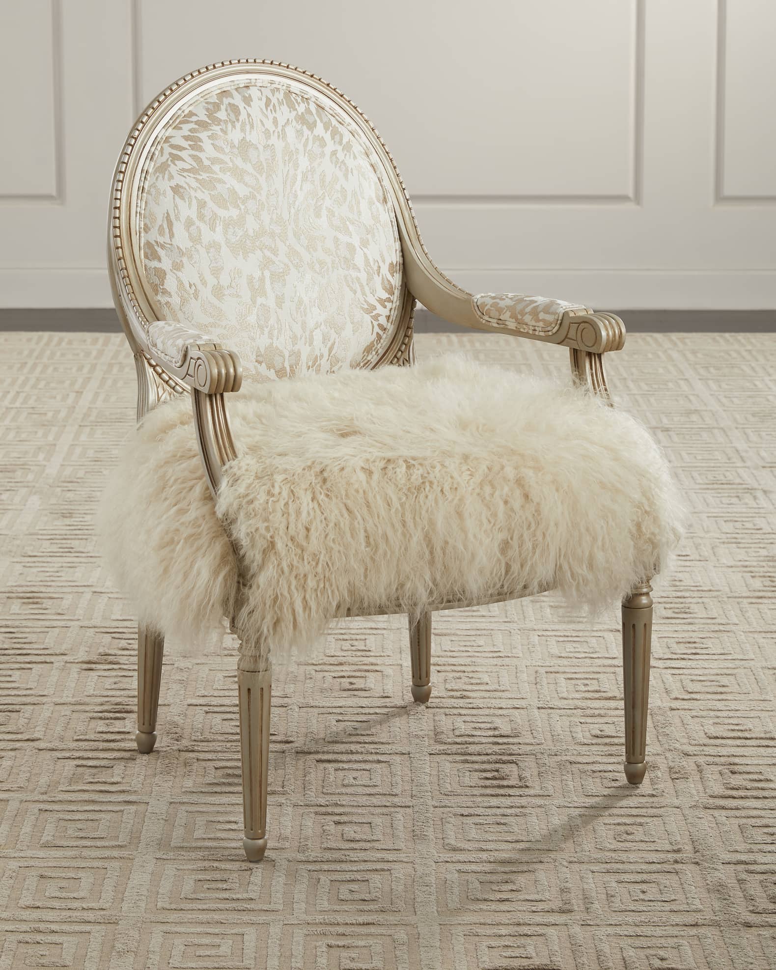 Sheepskin accent chair shop