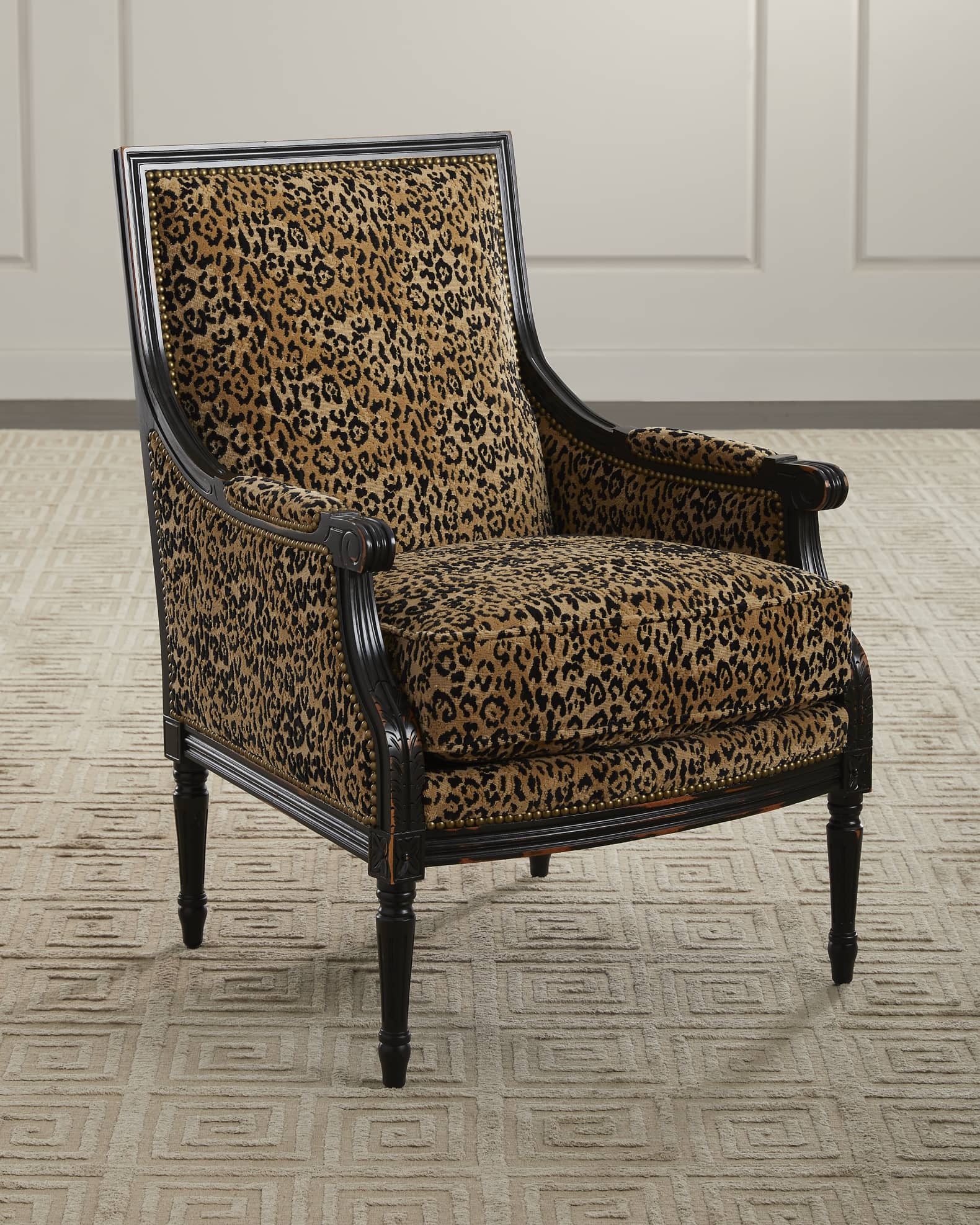 Cheetah print accent chair on sale